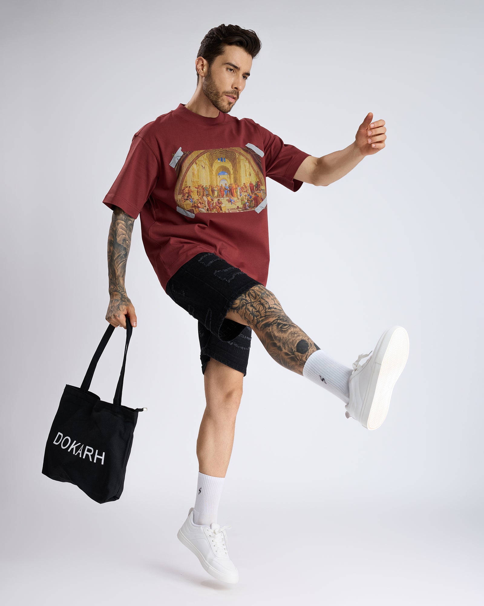 TAPED PRINT T-SHIRT