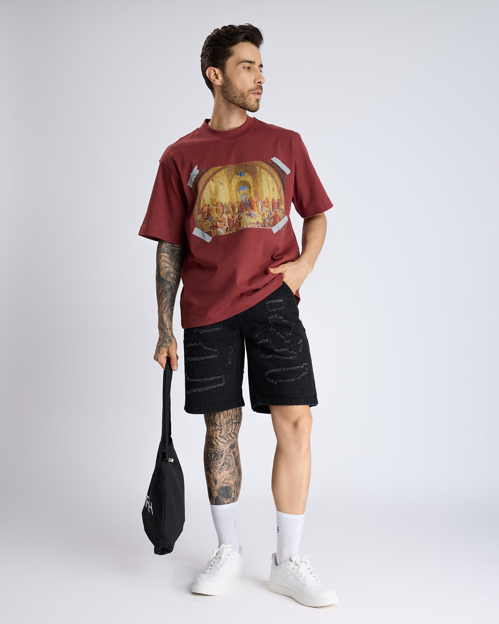TAPED PRINT T-SHIRT
