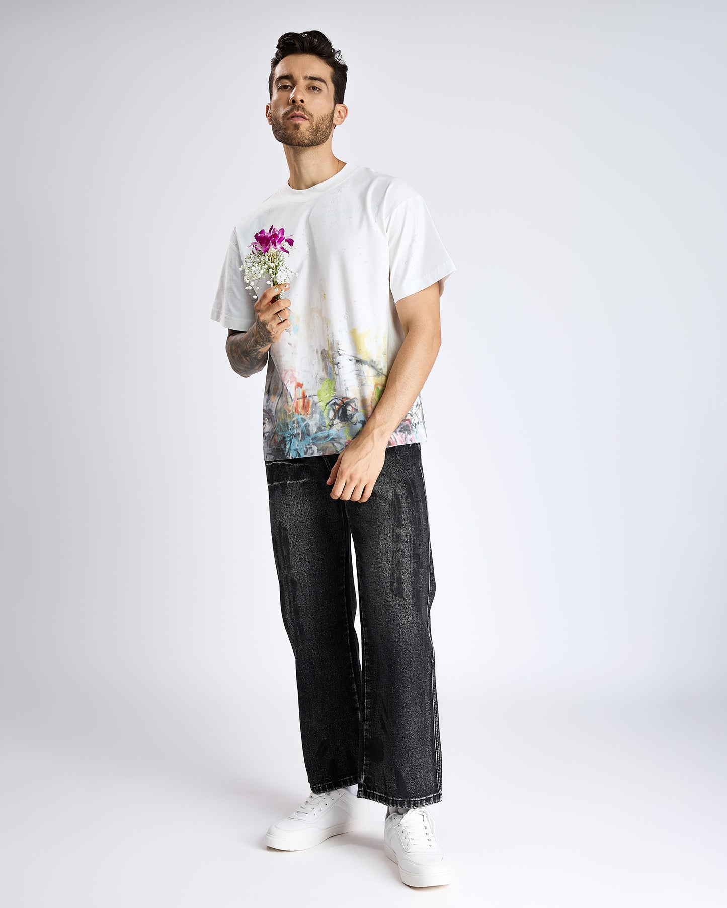 GRAFFITI FADE PRINT T-SHIRT