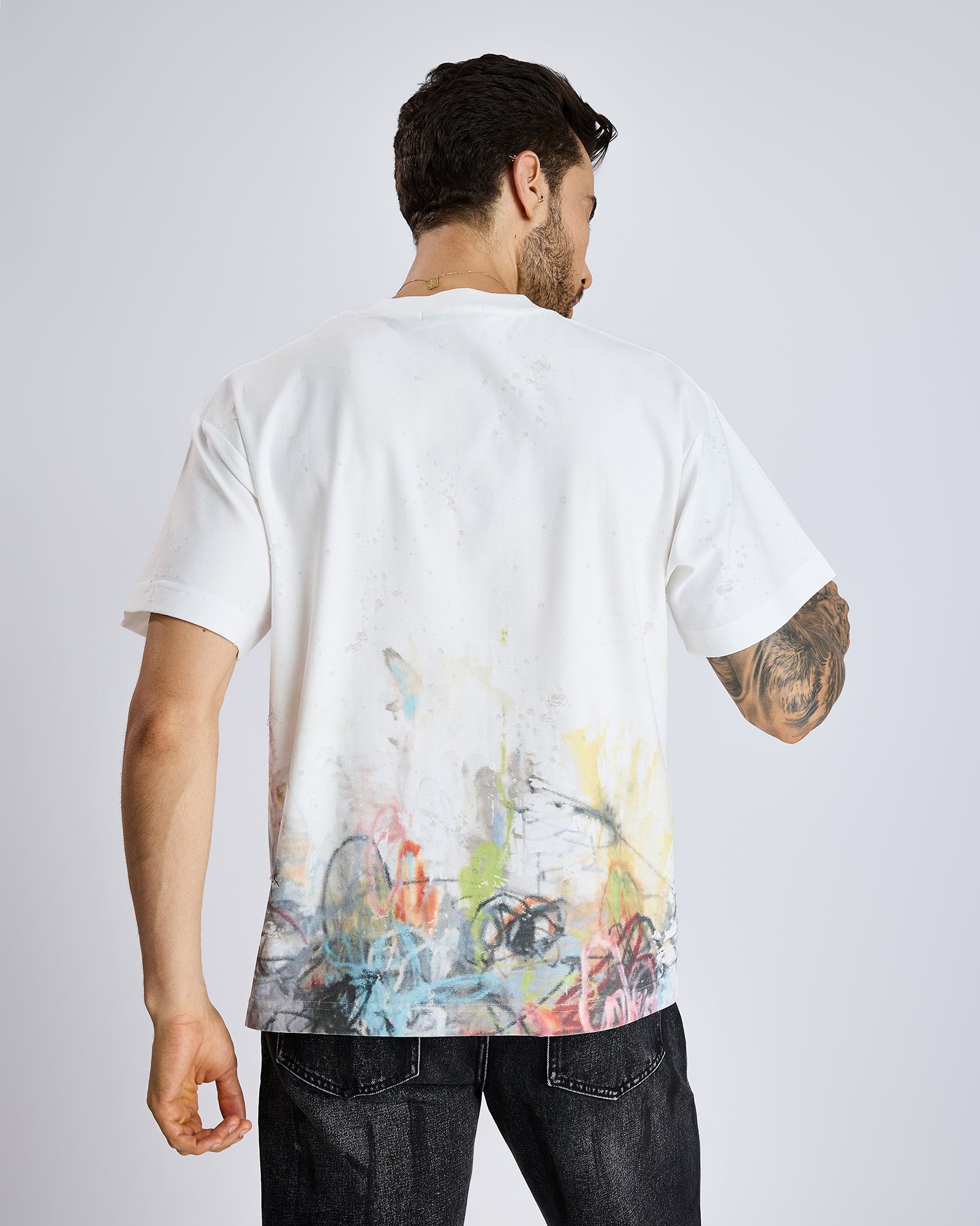 GRAFFITI FADE PRINT T-SHIRT