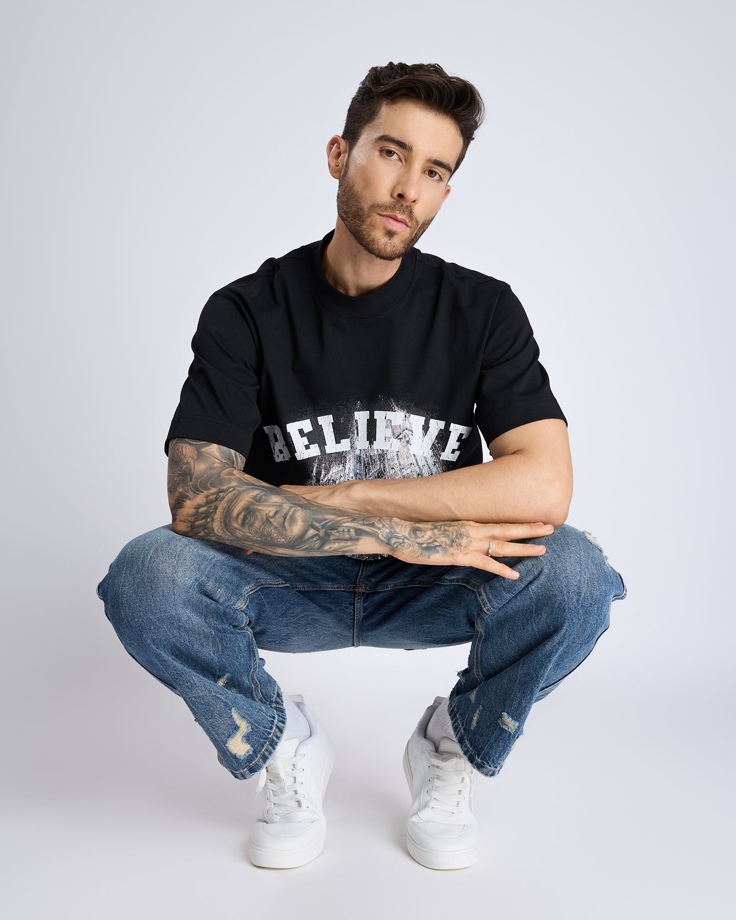 BELIEVE OVERSIZED GRAPHIC TEE