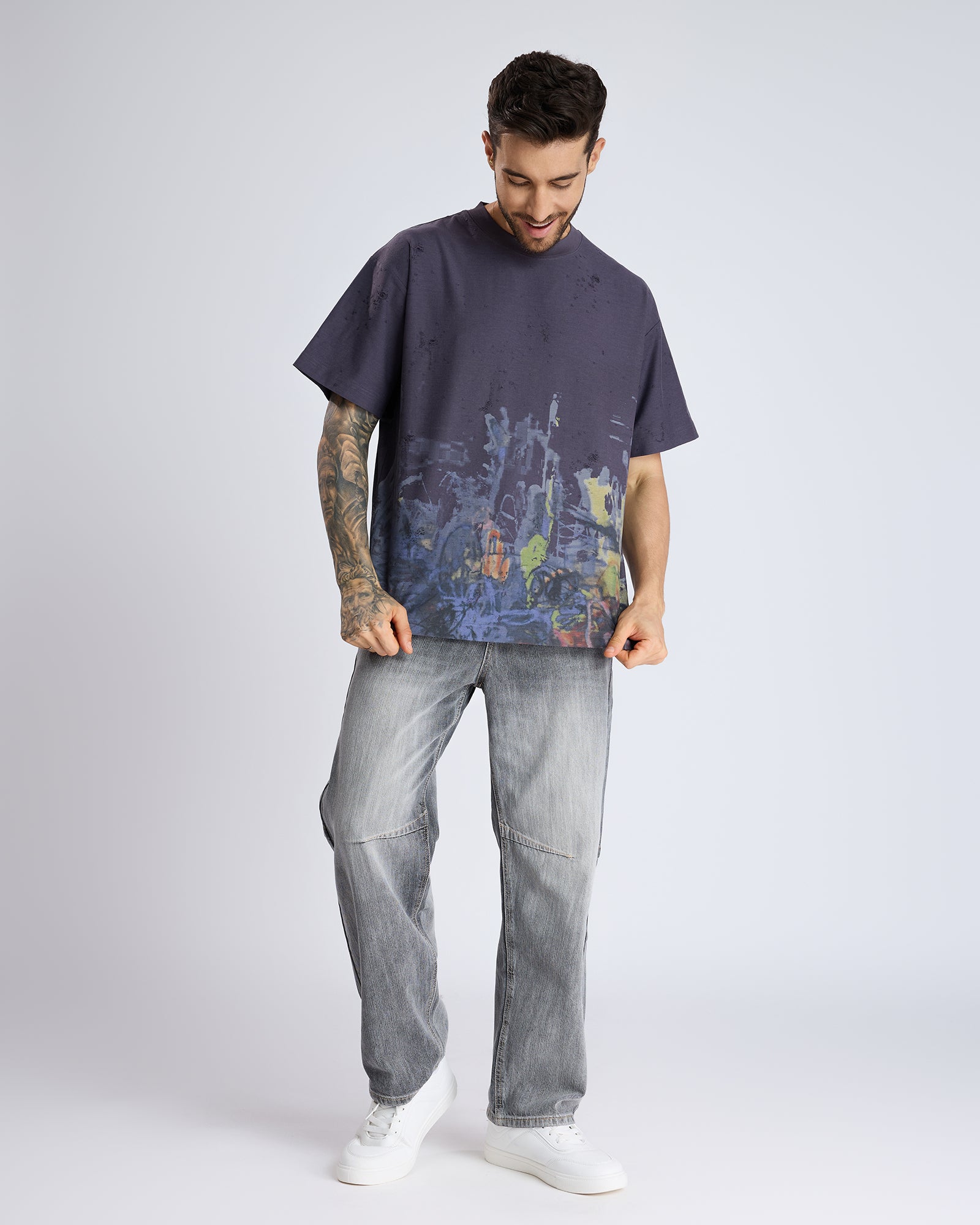 WASHED GRAPHIC PRINT T-SHIRT
