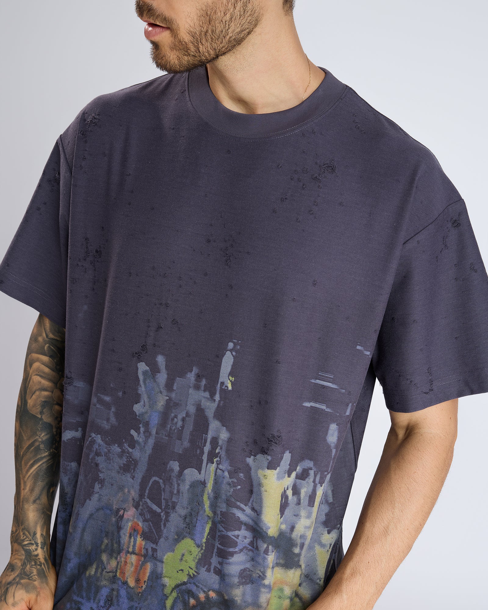 WASHED GRAPHIC PRINT T-SHIRT