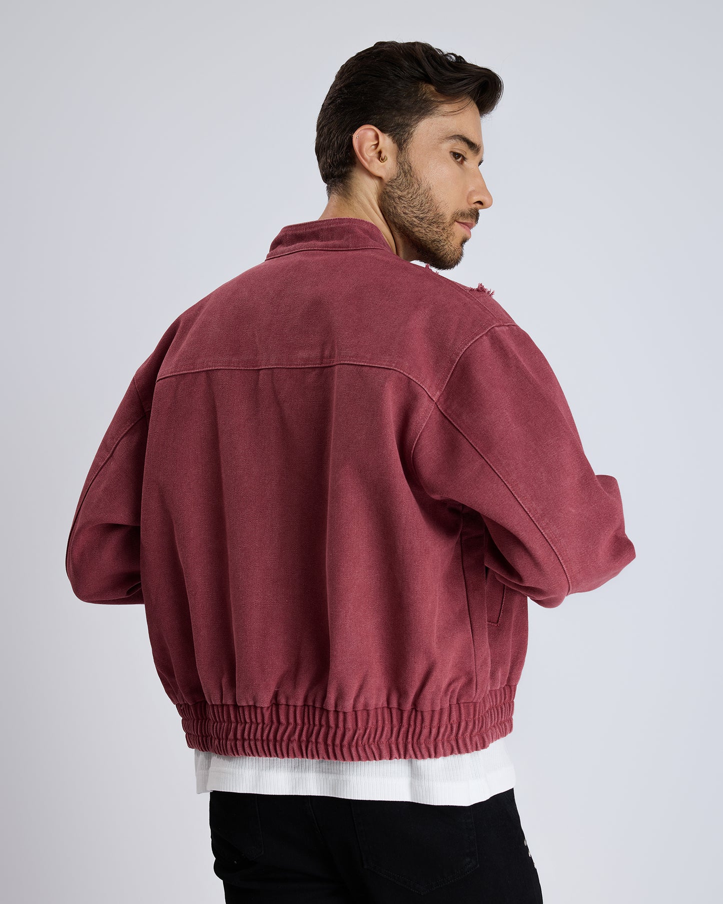 MAROON TEXTURED JACKET