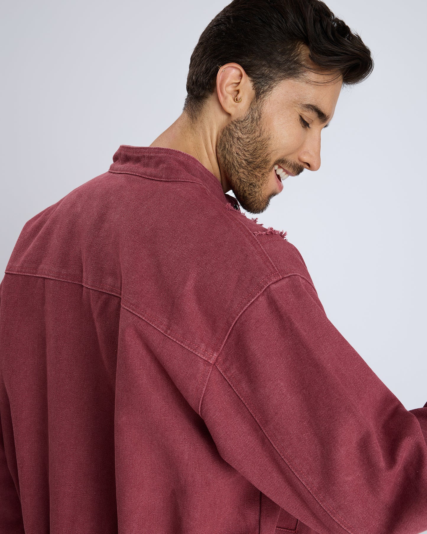 MAROON TEXTURED JACKET
