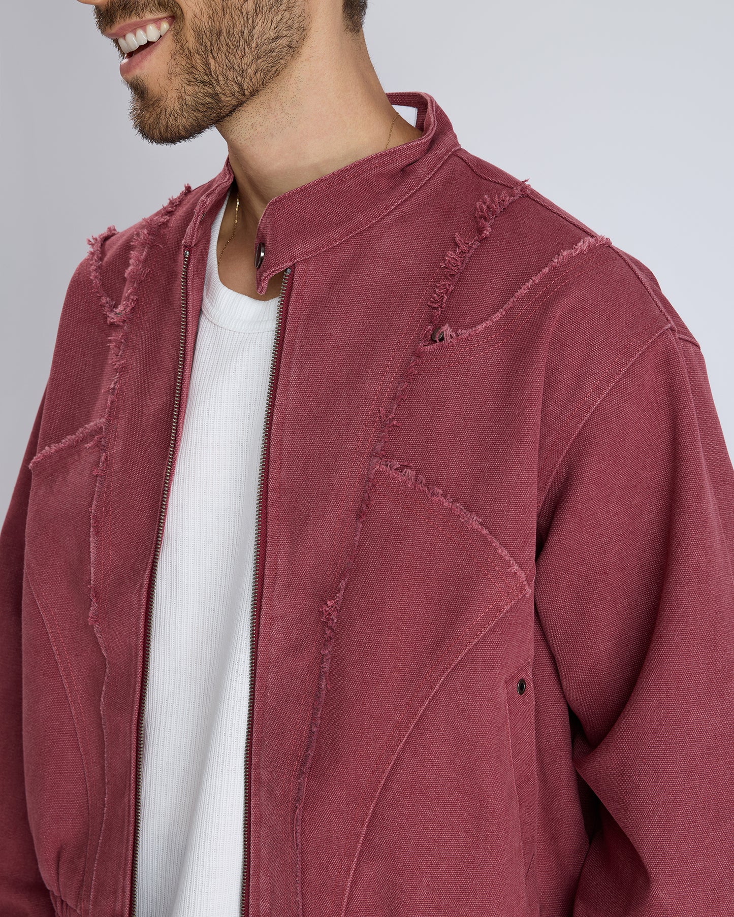 MAROON TEXTURED JACKET