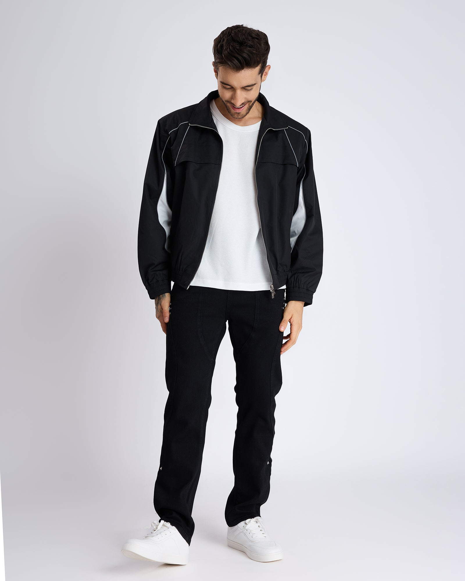 BLACK ZIP-UP JACKET