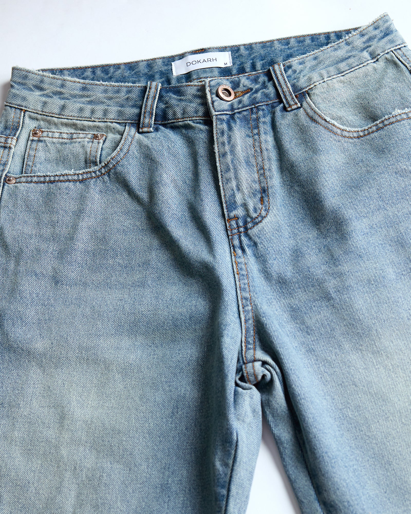 ★関税込★DEINET★DEINET FADED STRAIGHT DENIM★ ONSEDGE Mid rise Straight Fit Jeans | Medium Blue | ONLY & SONS®