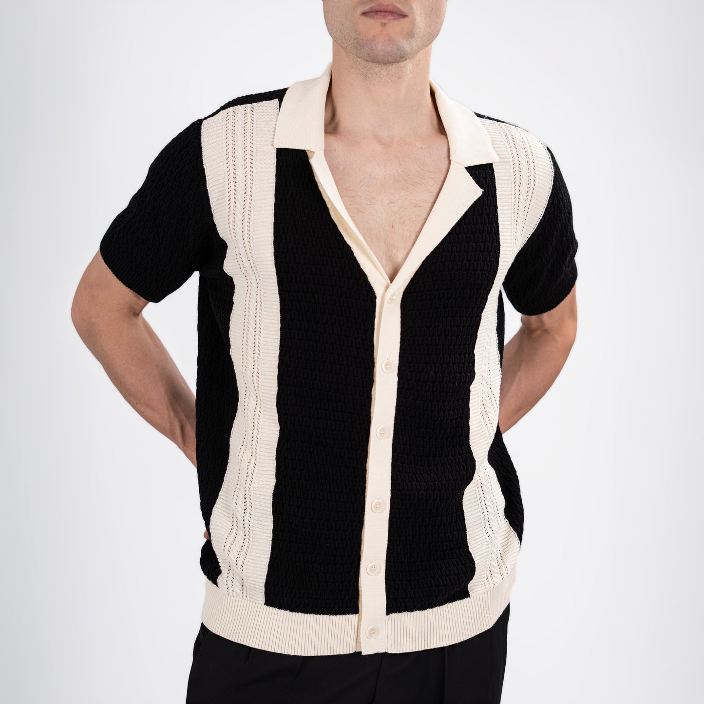 Retro Noir Knit Shirt