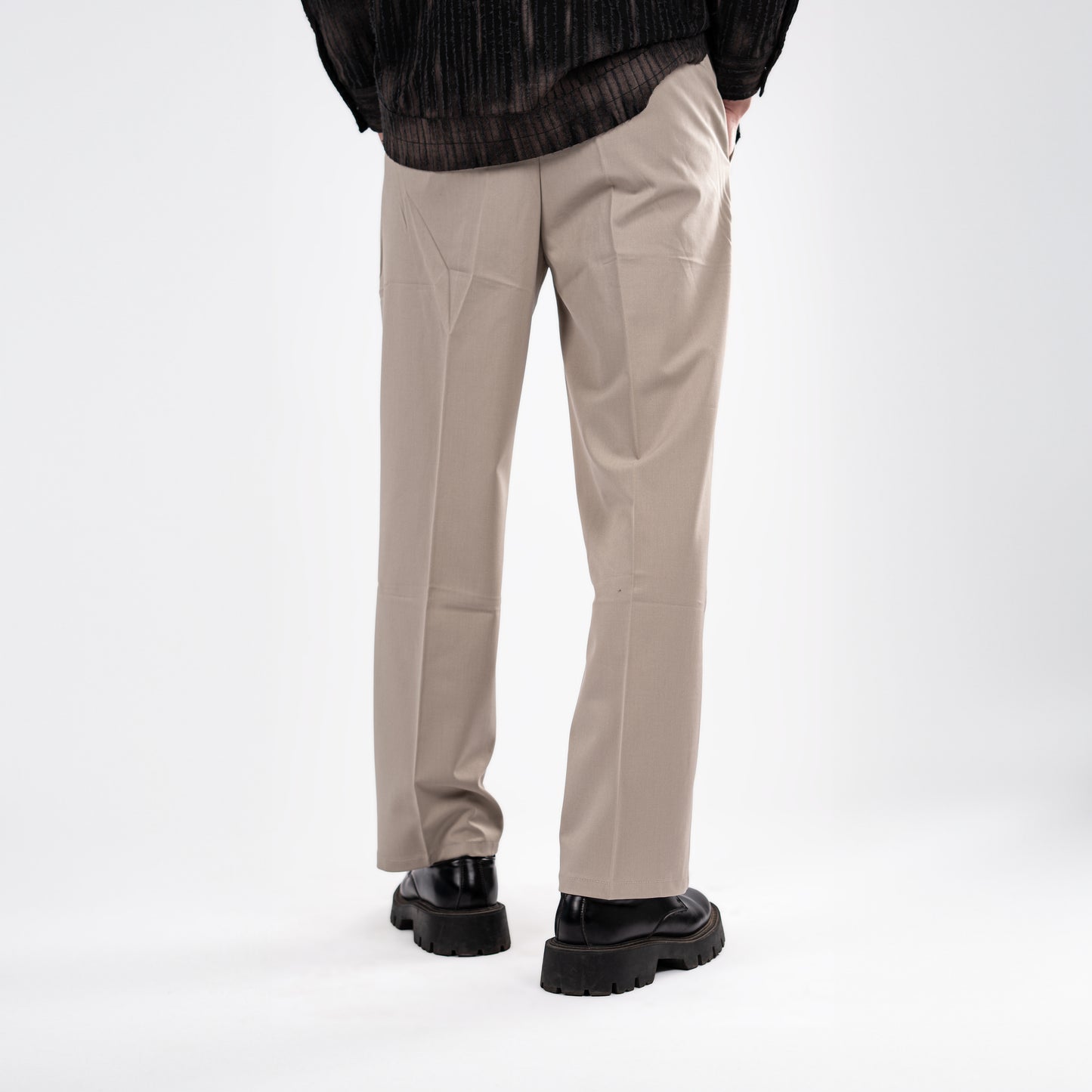 Stone Beige Relaxed Fit Trousers