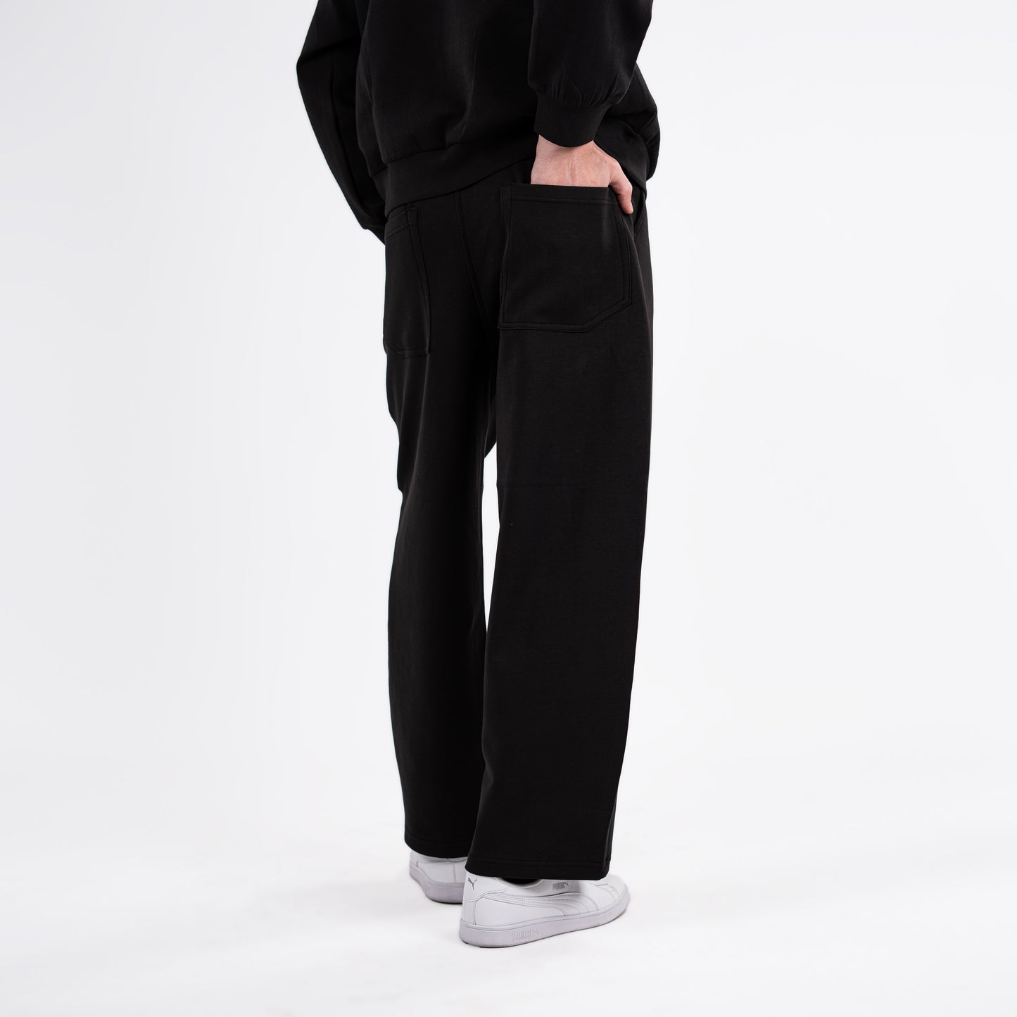 Relaxed Fit Black Sweatpants