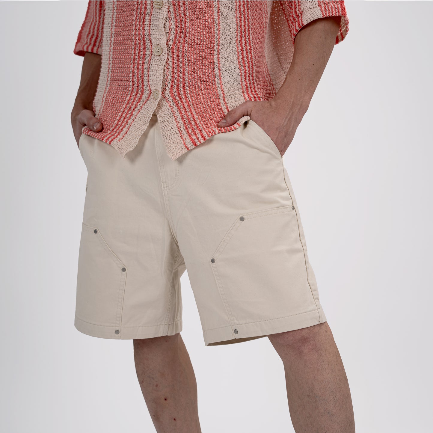 Ivory Utility Carpenter Shorts