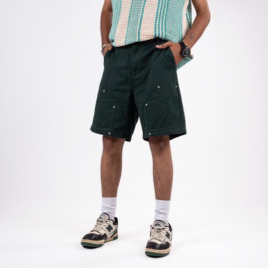 Deep Green Utility Carpenter Shorts