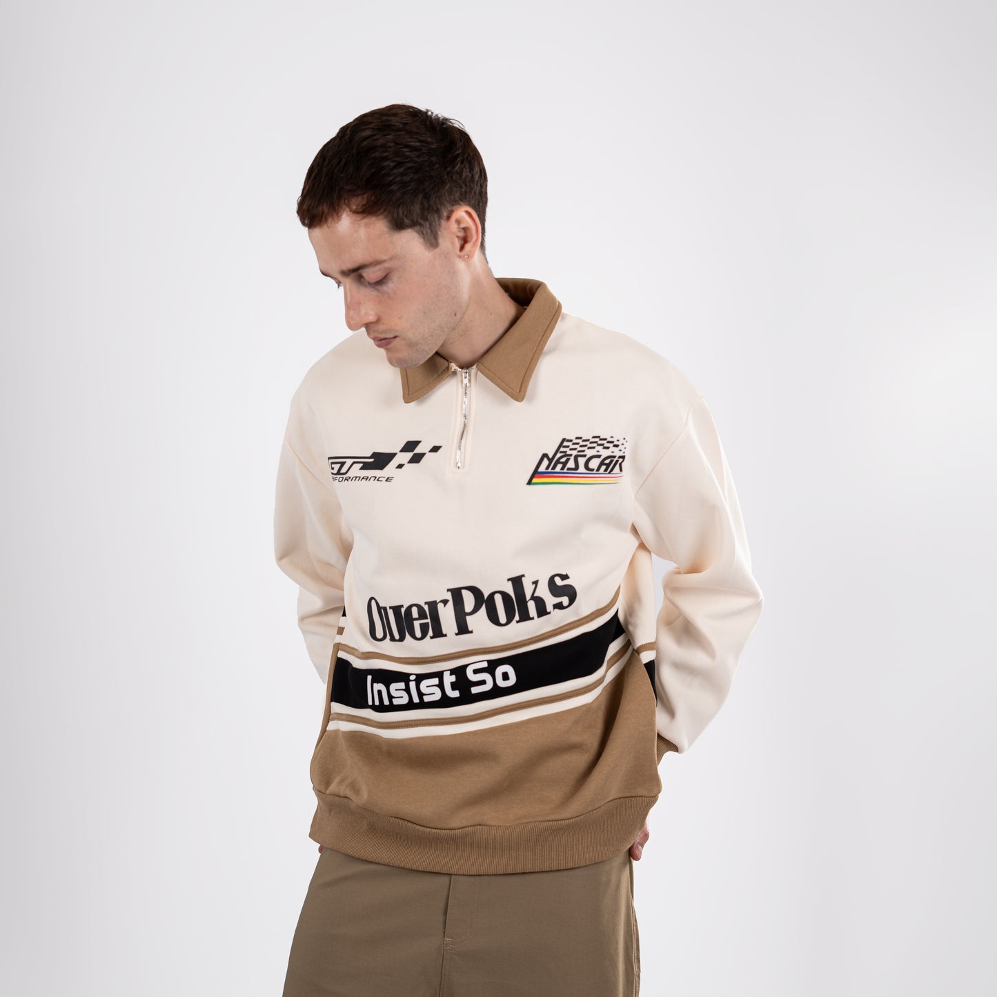 Vintage Racing Graphic Half-Zip Sweatshirt