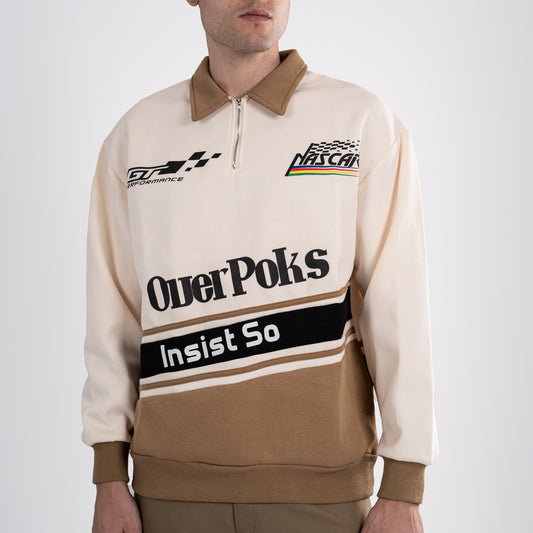 Vintage Racing Graphic Half-Zip Sweatshirt