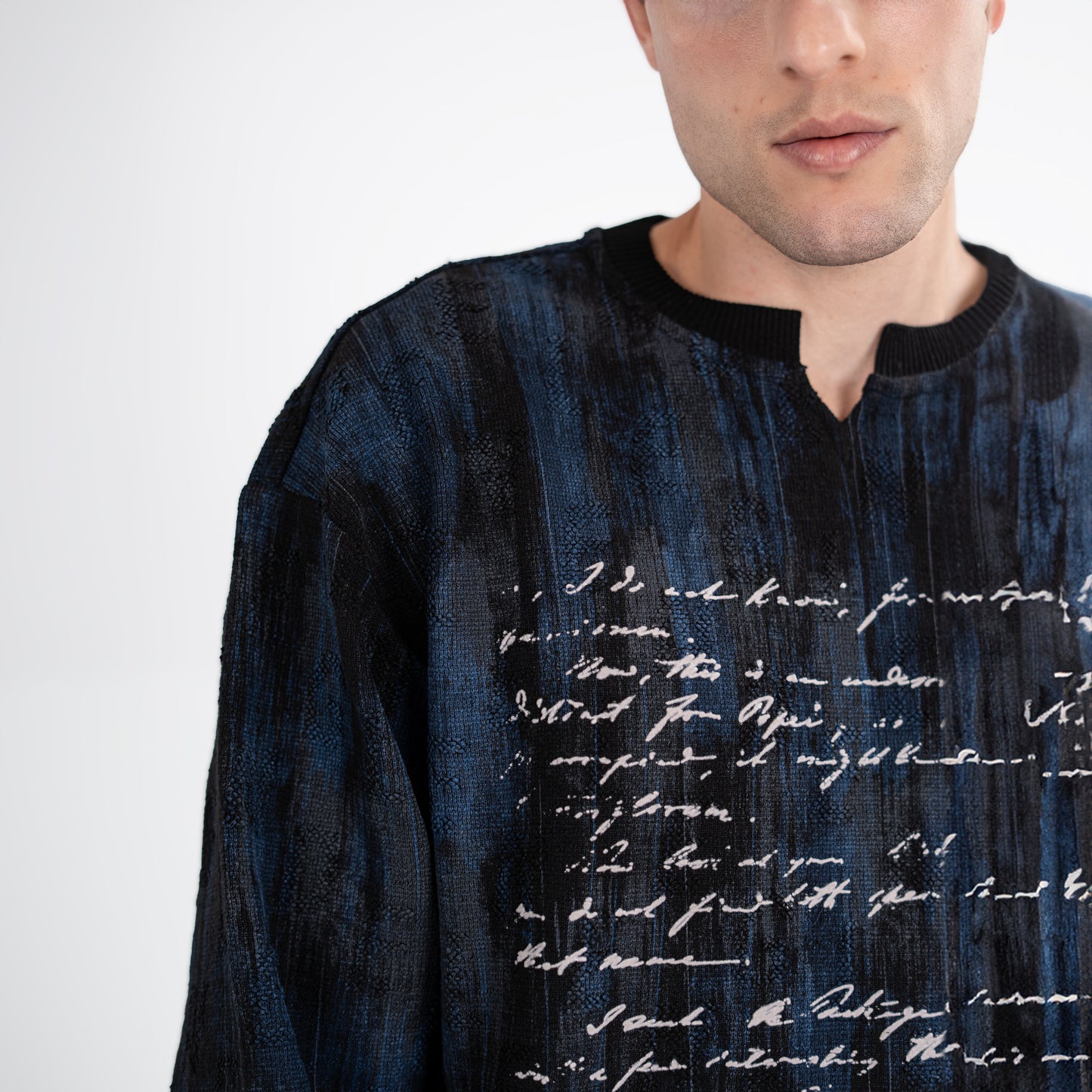 Men's Textured Script Shirt