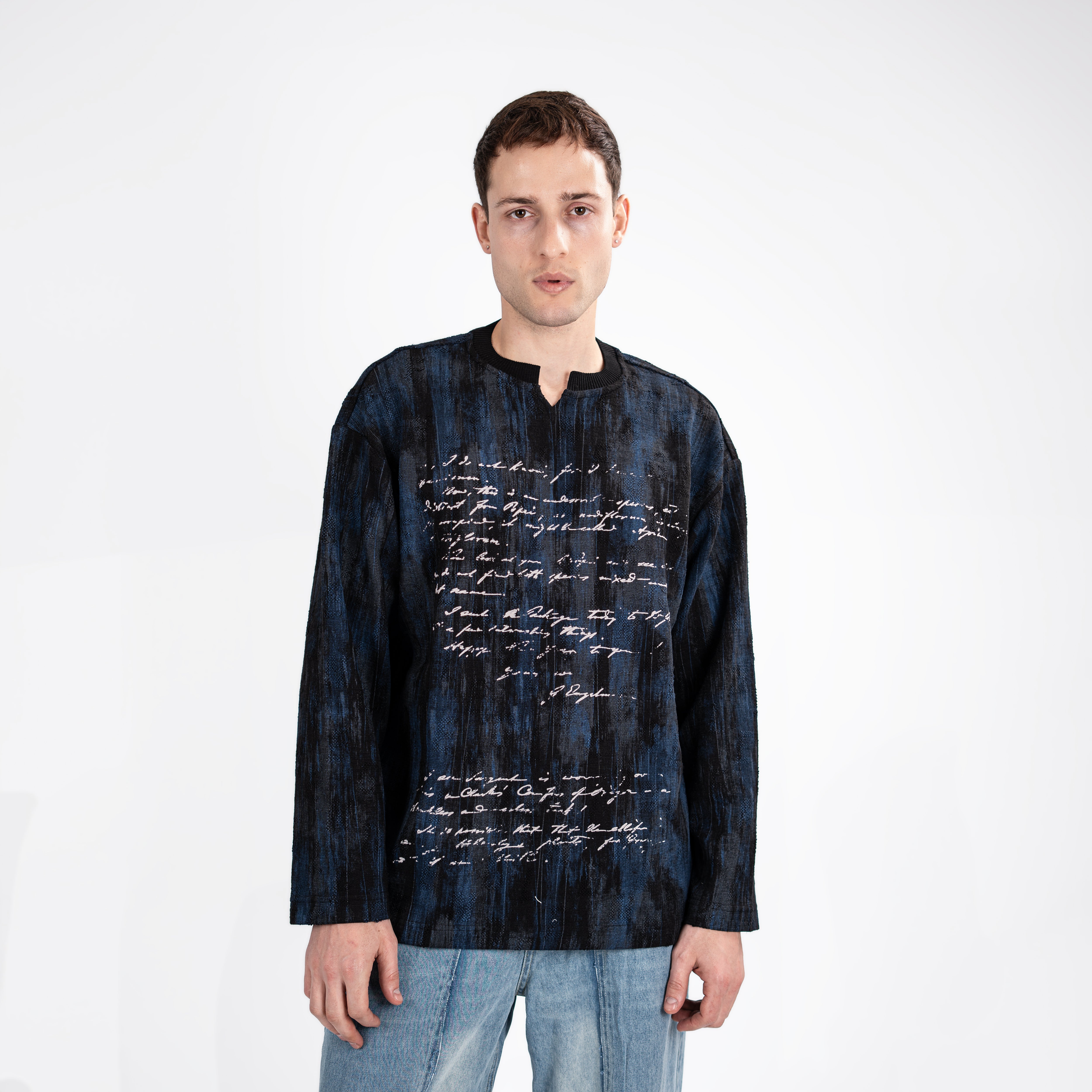 Men's Textured Script Shirt