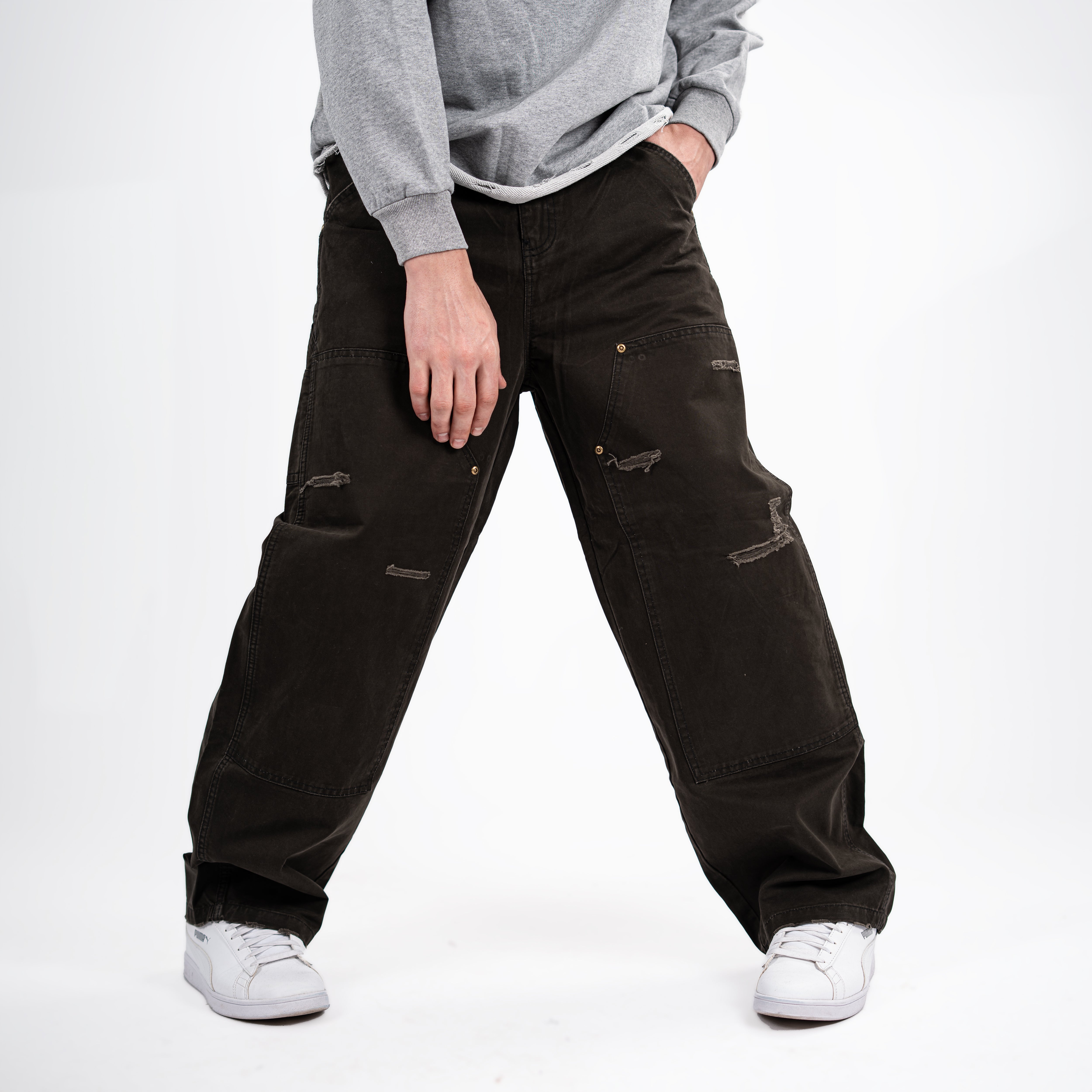 Men's Black Baggy Jeans