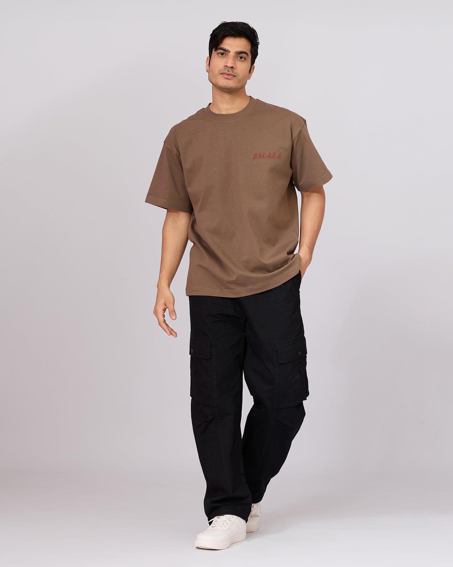 BROWN BUTTERFLY OVERSIZED T-SHIRT