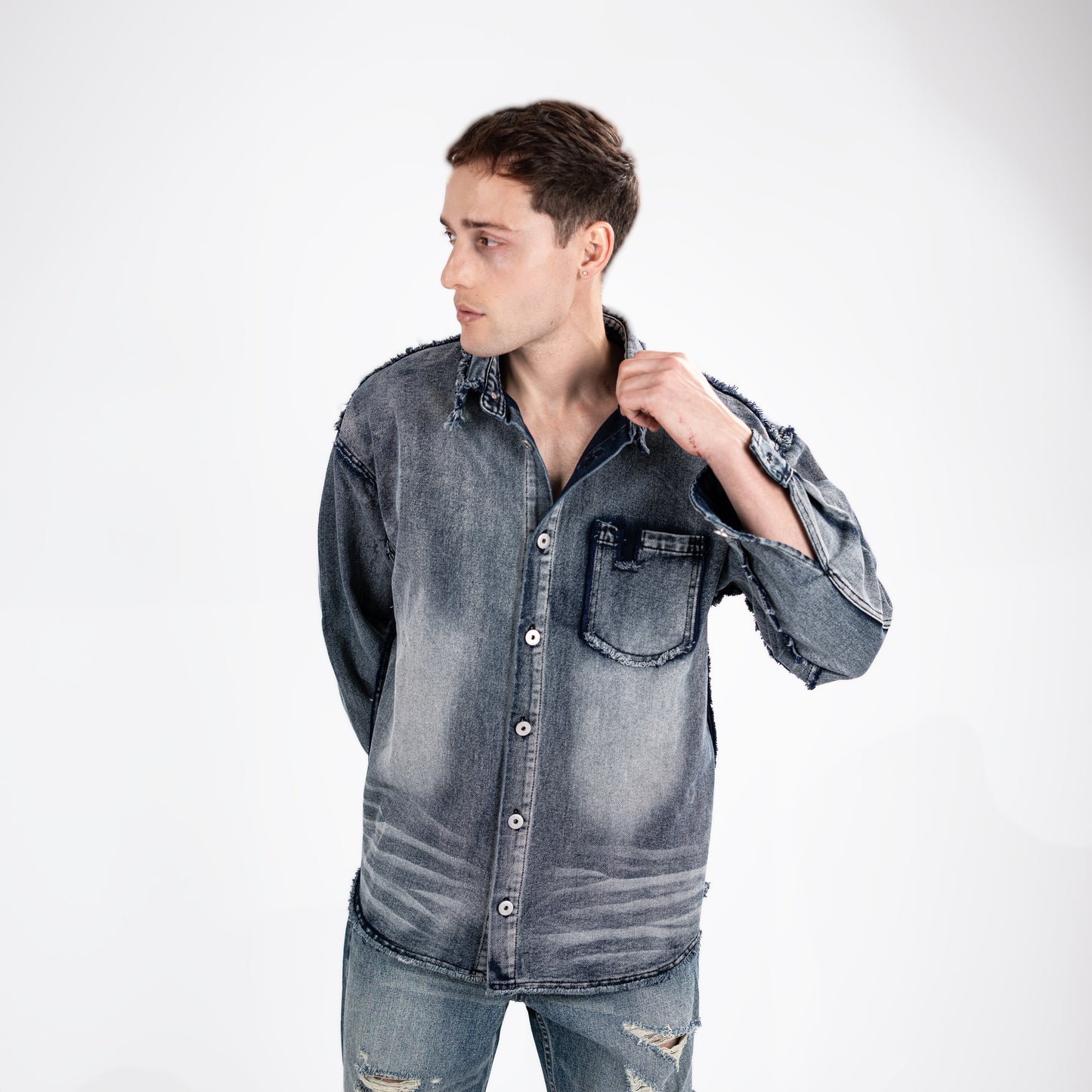 Men's Faded Denim Shirt