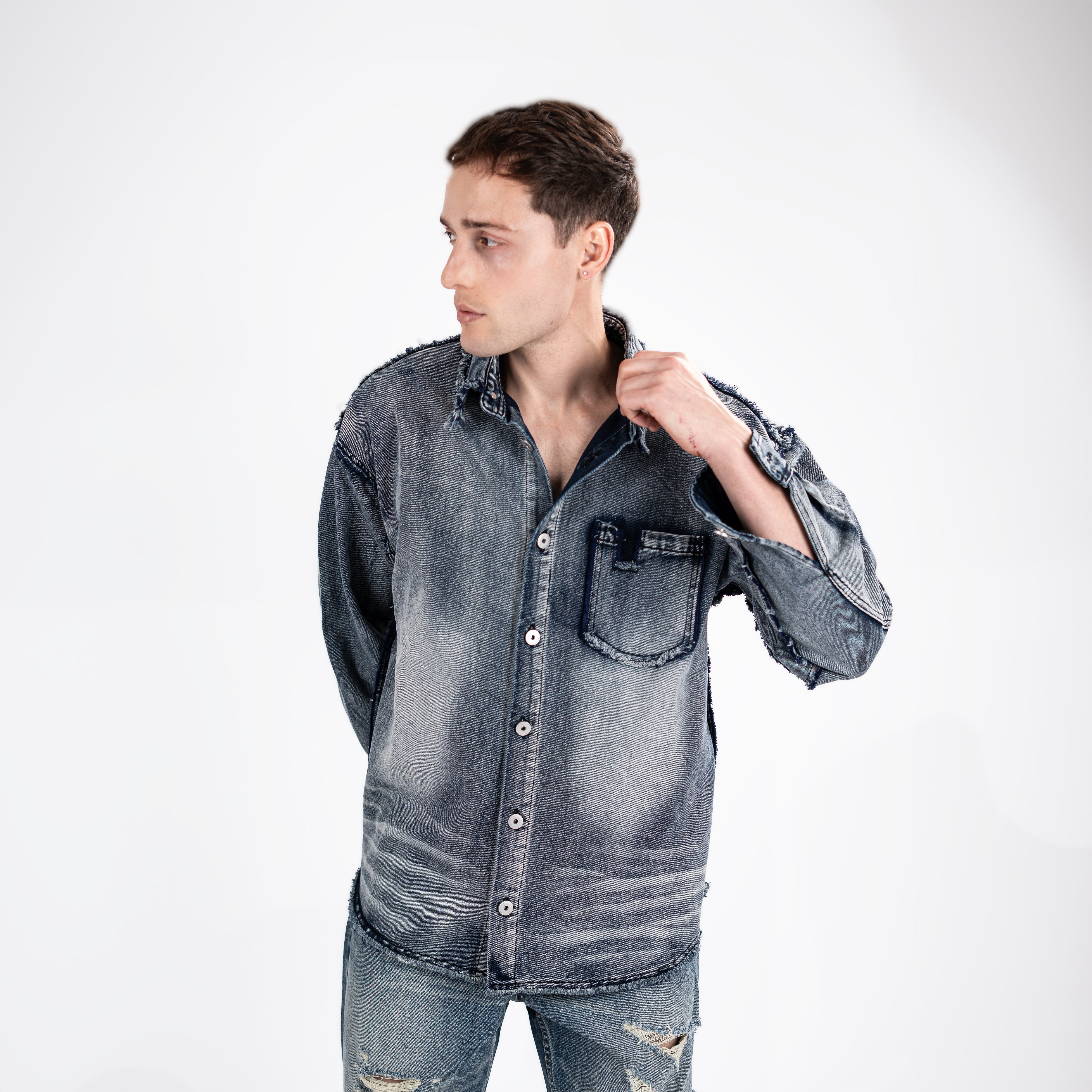 Men's Faded Denim Shirt