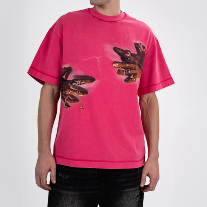 Men's Oversized Graphic Tee - Artistic Print