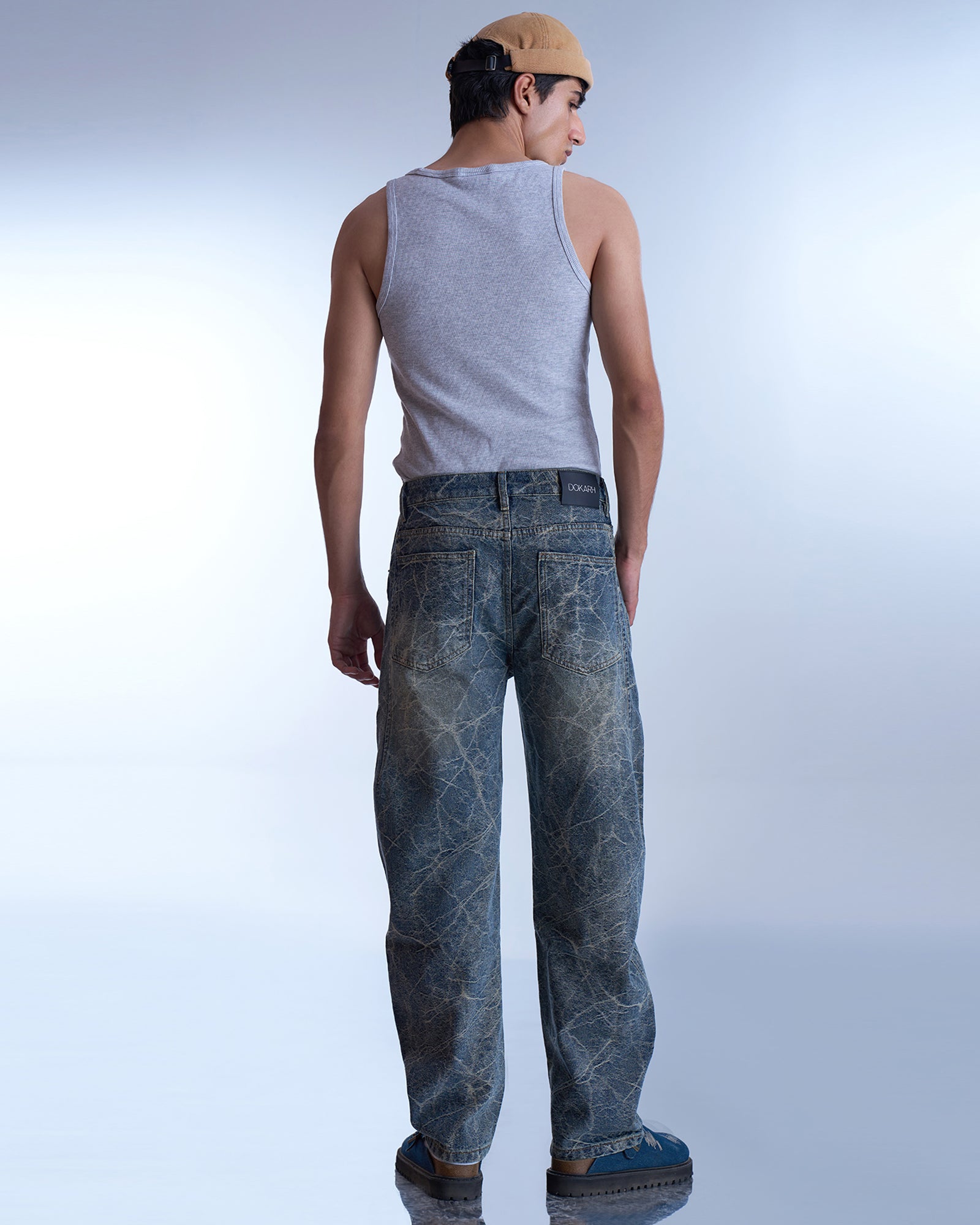 Crackled Wash Denim Jeans-thumbmail-6