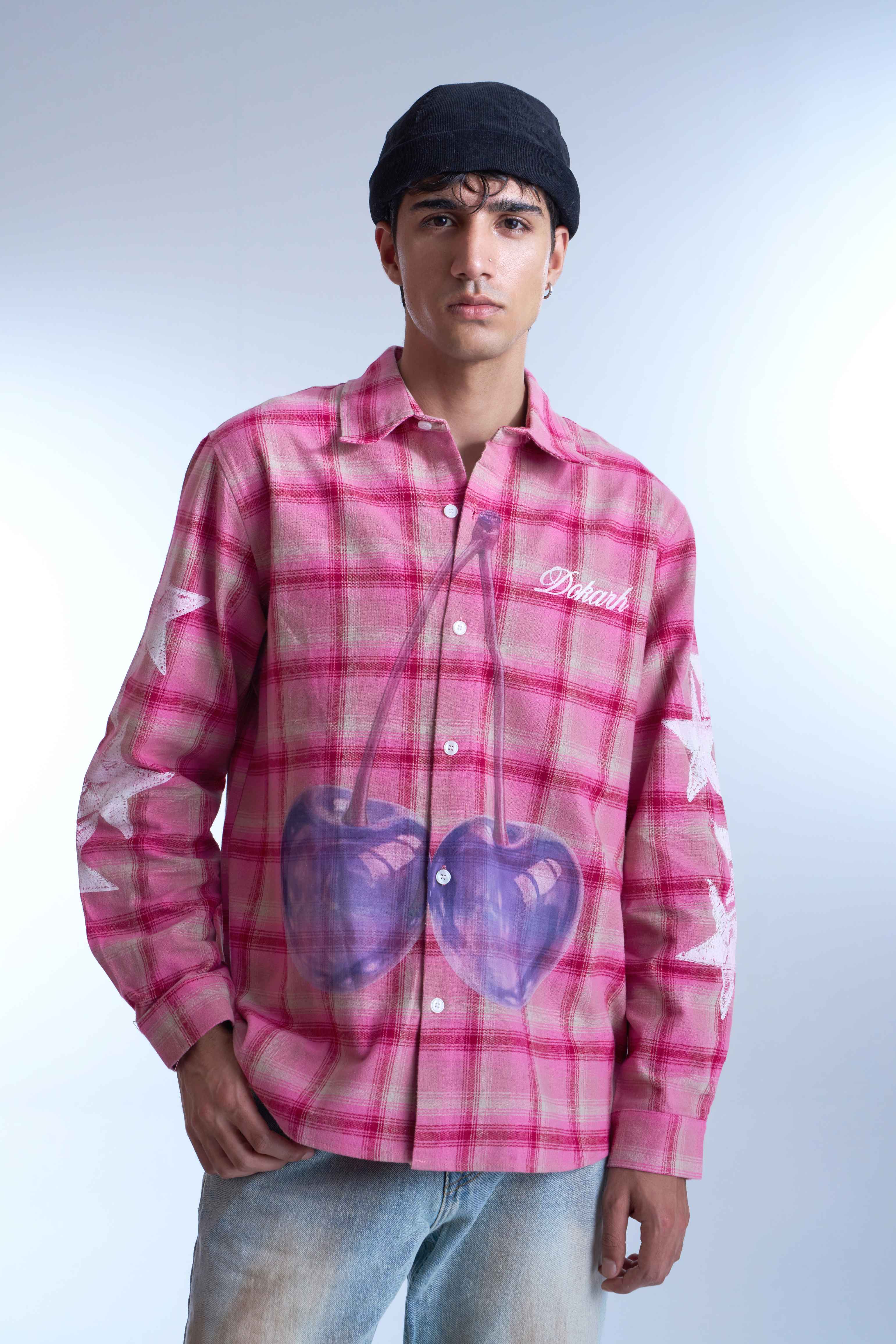 Cherry Plaid Shirt