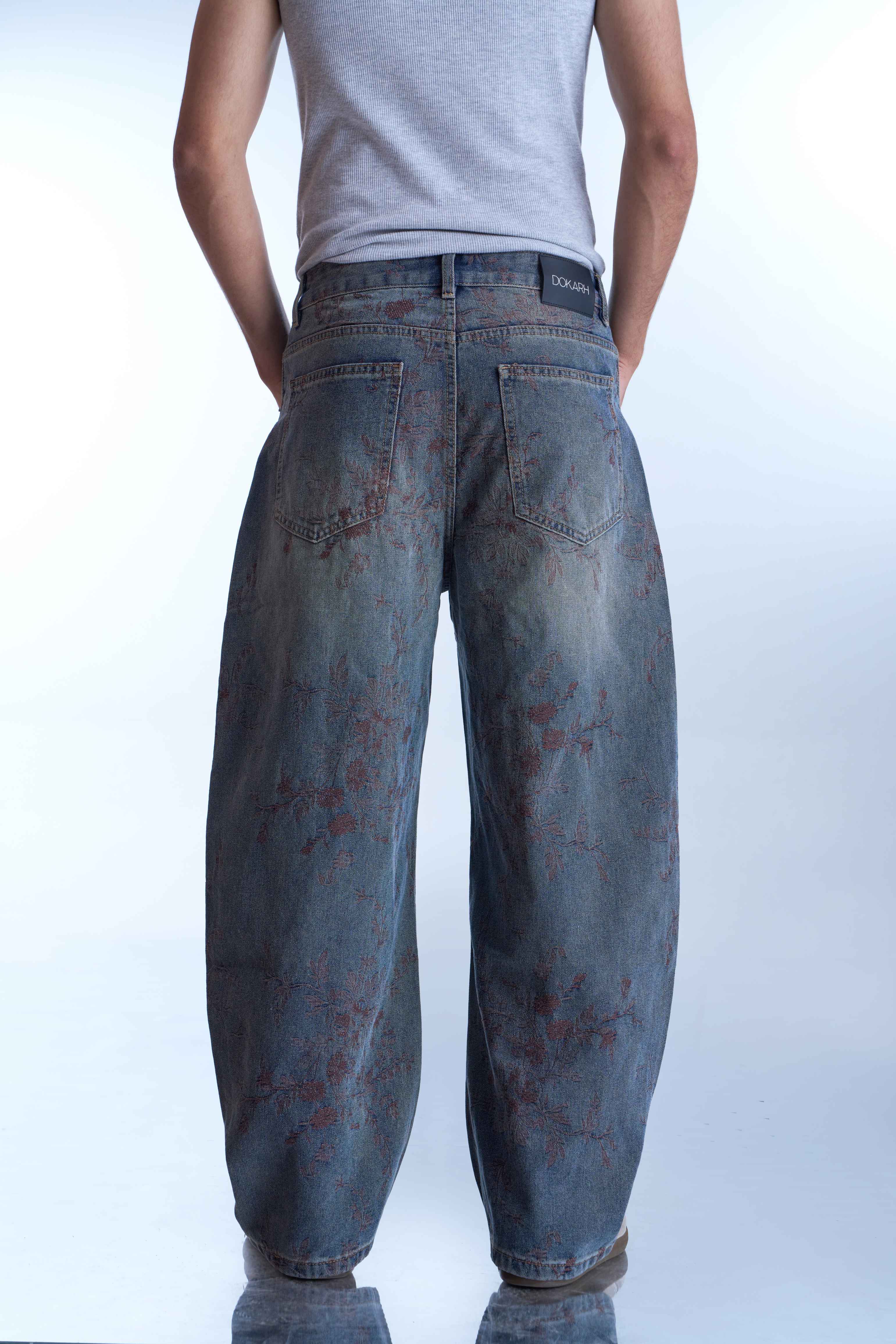 Vintage Floral Wash Baggy Jeans-thumbmail-6