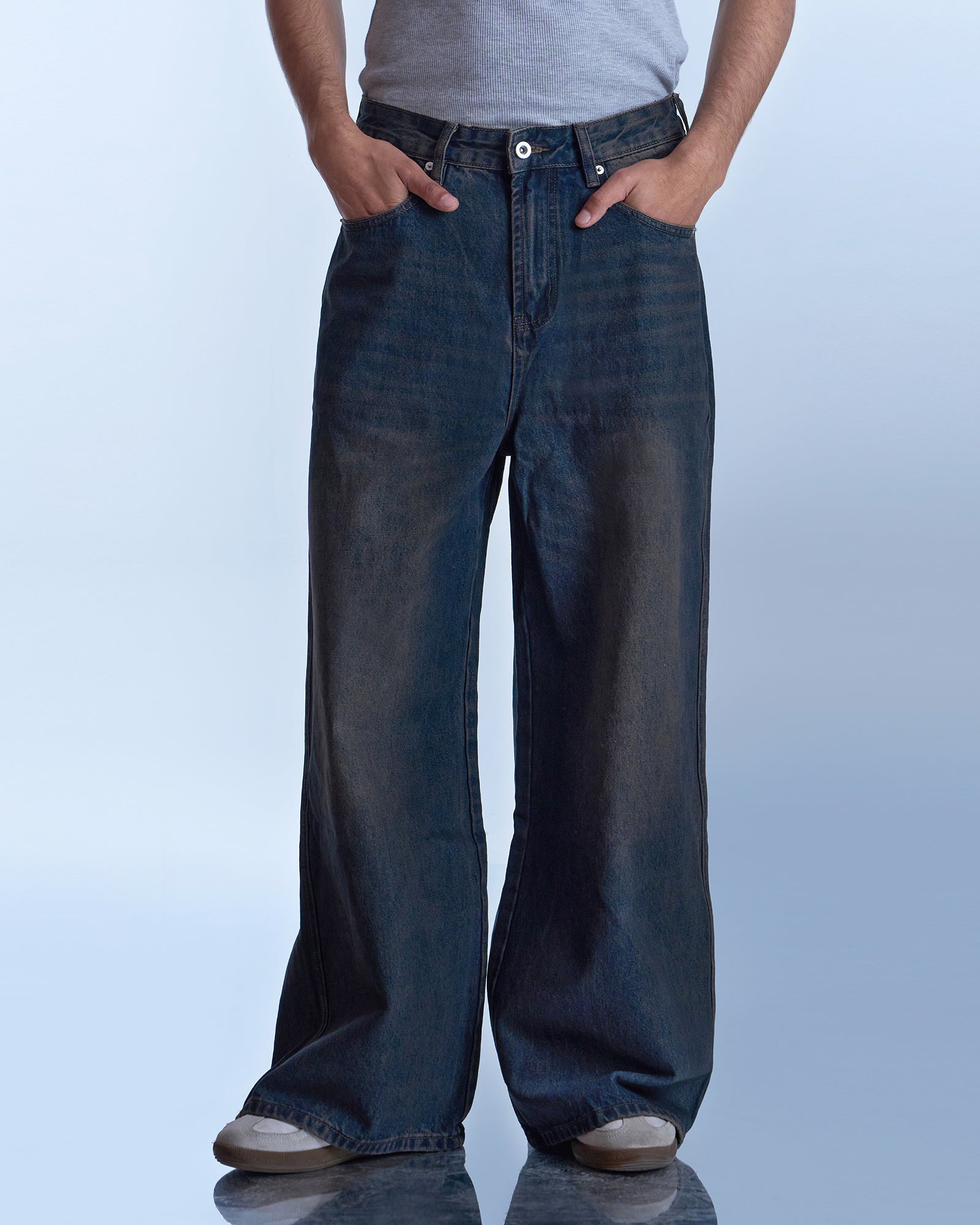 Dokarh Washed Wide-Leg Jeans