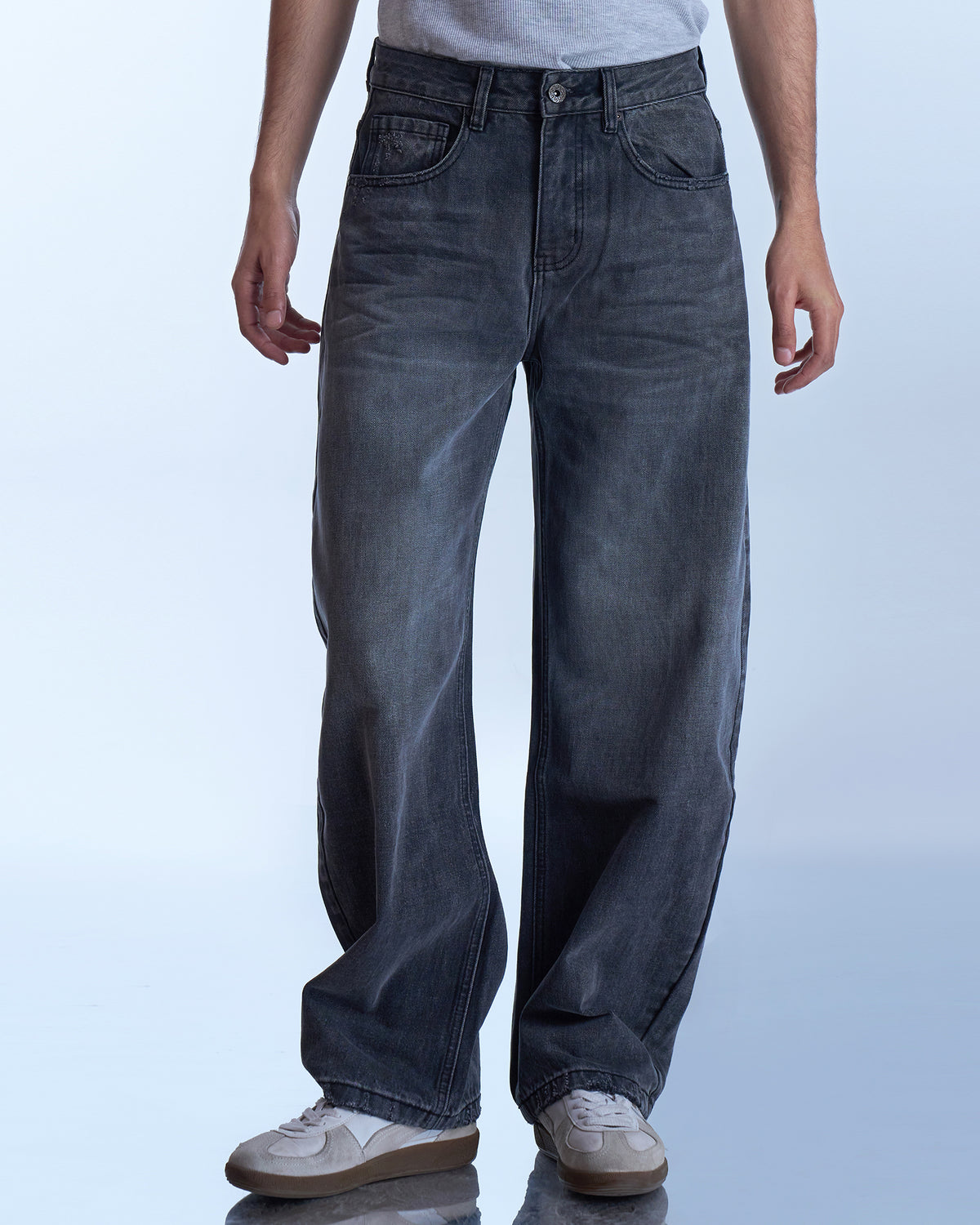 Dokarh Washed Black Relaxed Jeans