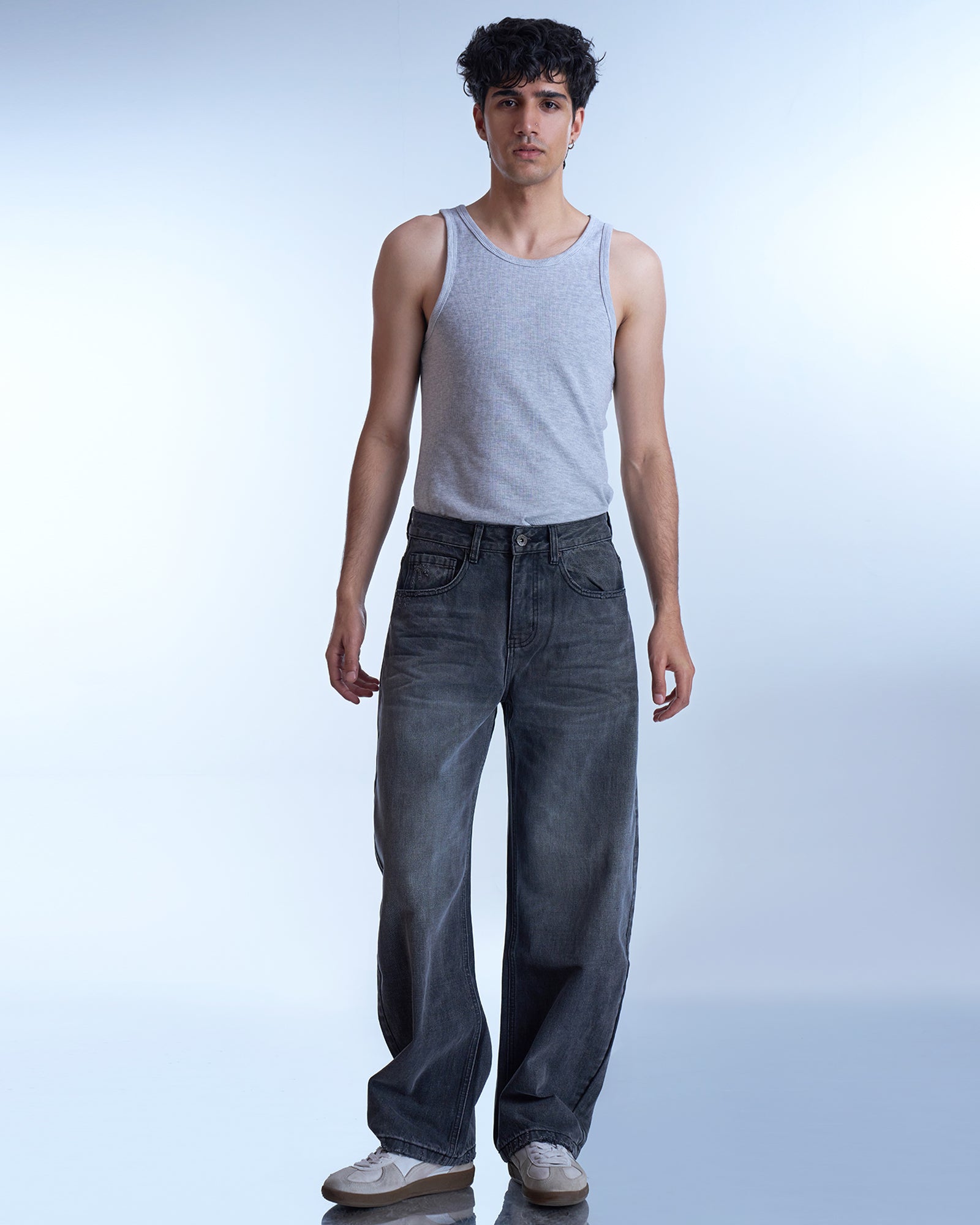 Dokarh Washed Black Relaxed Jeans