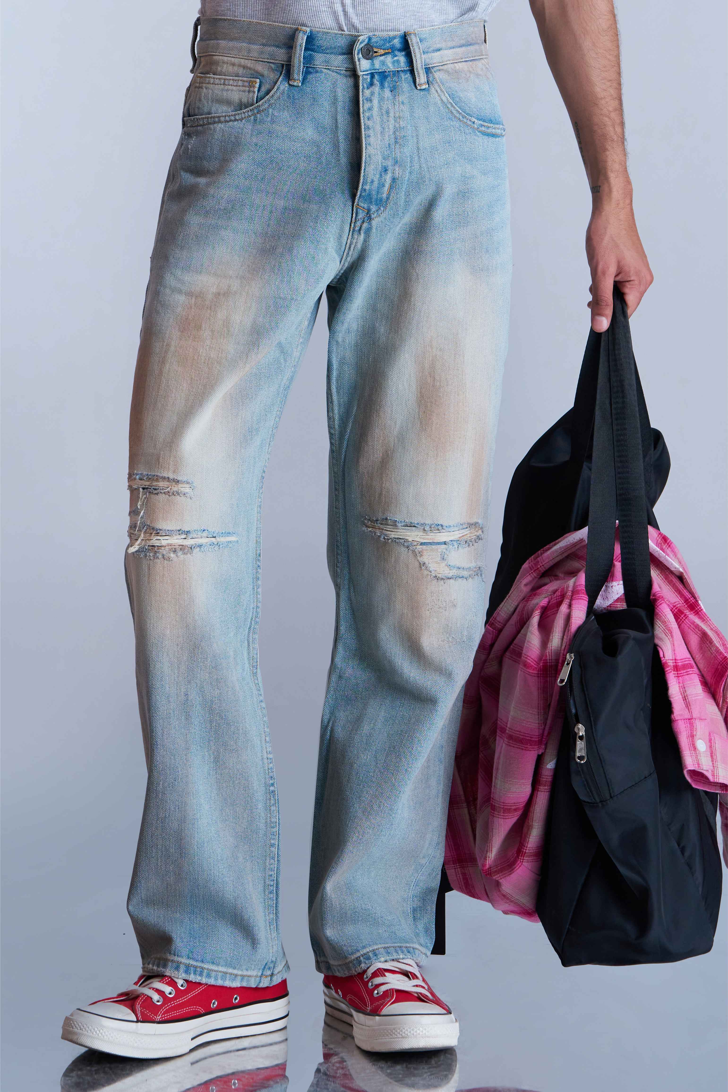 Dust Fade Distressed Jeans