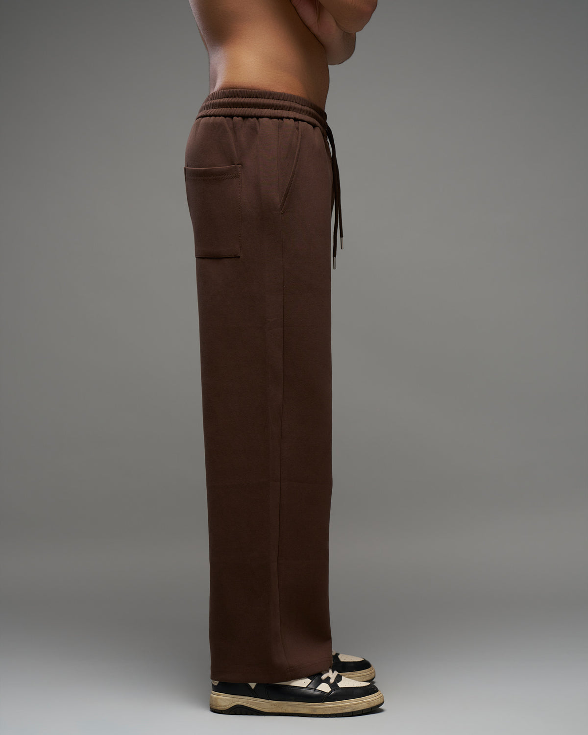 Dokarh Brown Relaxed Sweatpants-thumbmail-3