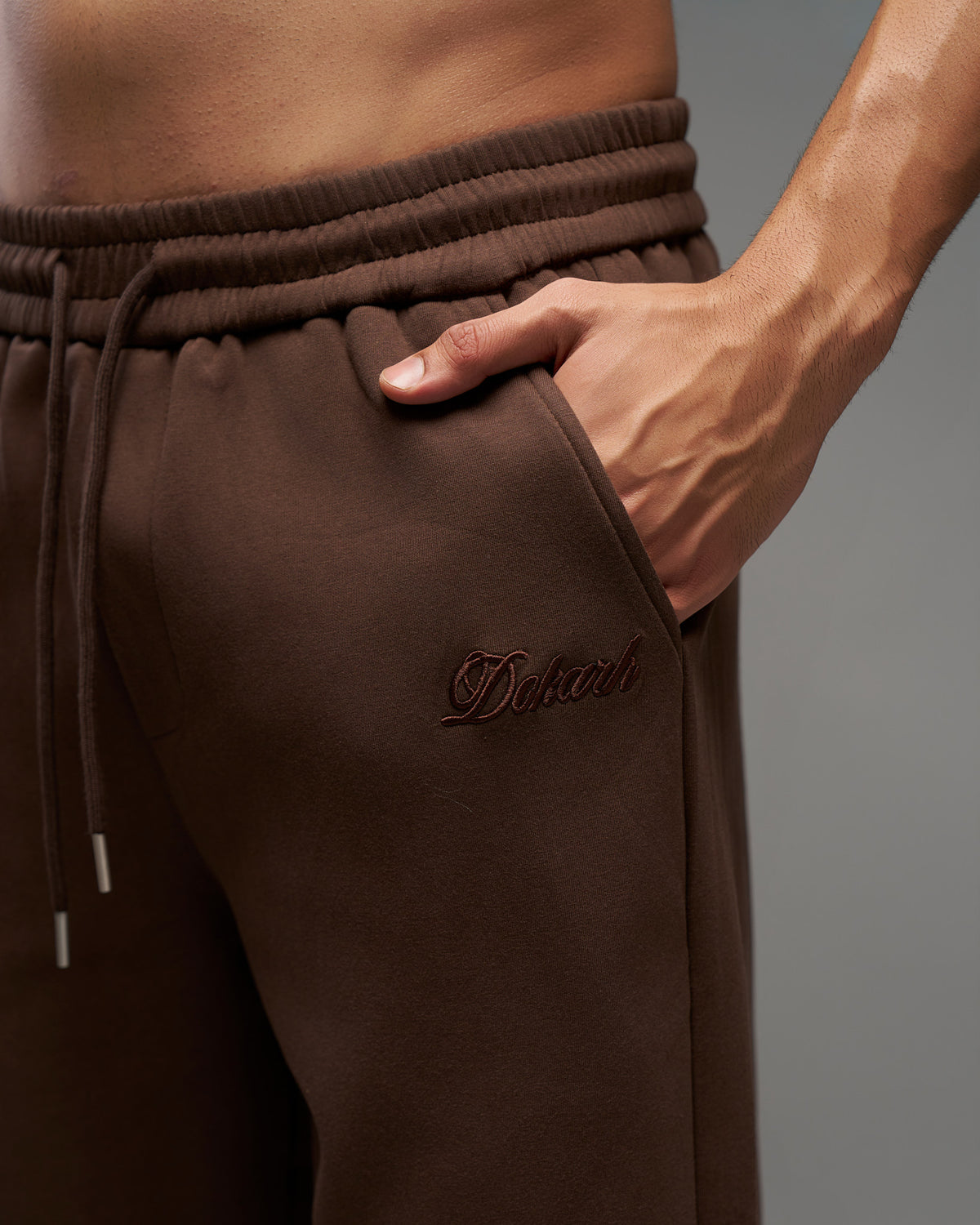 Dokarh Brown Relaxed Sweatpants-thumbmail-5