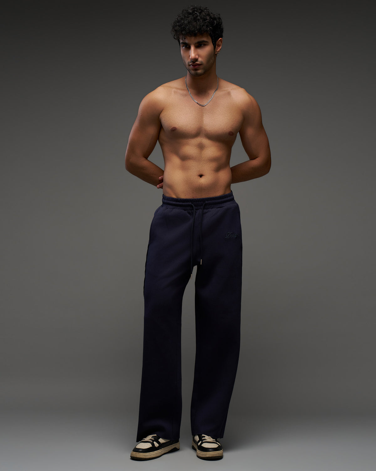 Dokarh Deep Navy Relaxed Sweatpants-thumbmail-2