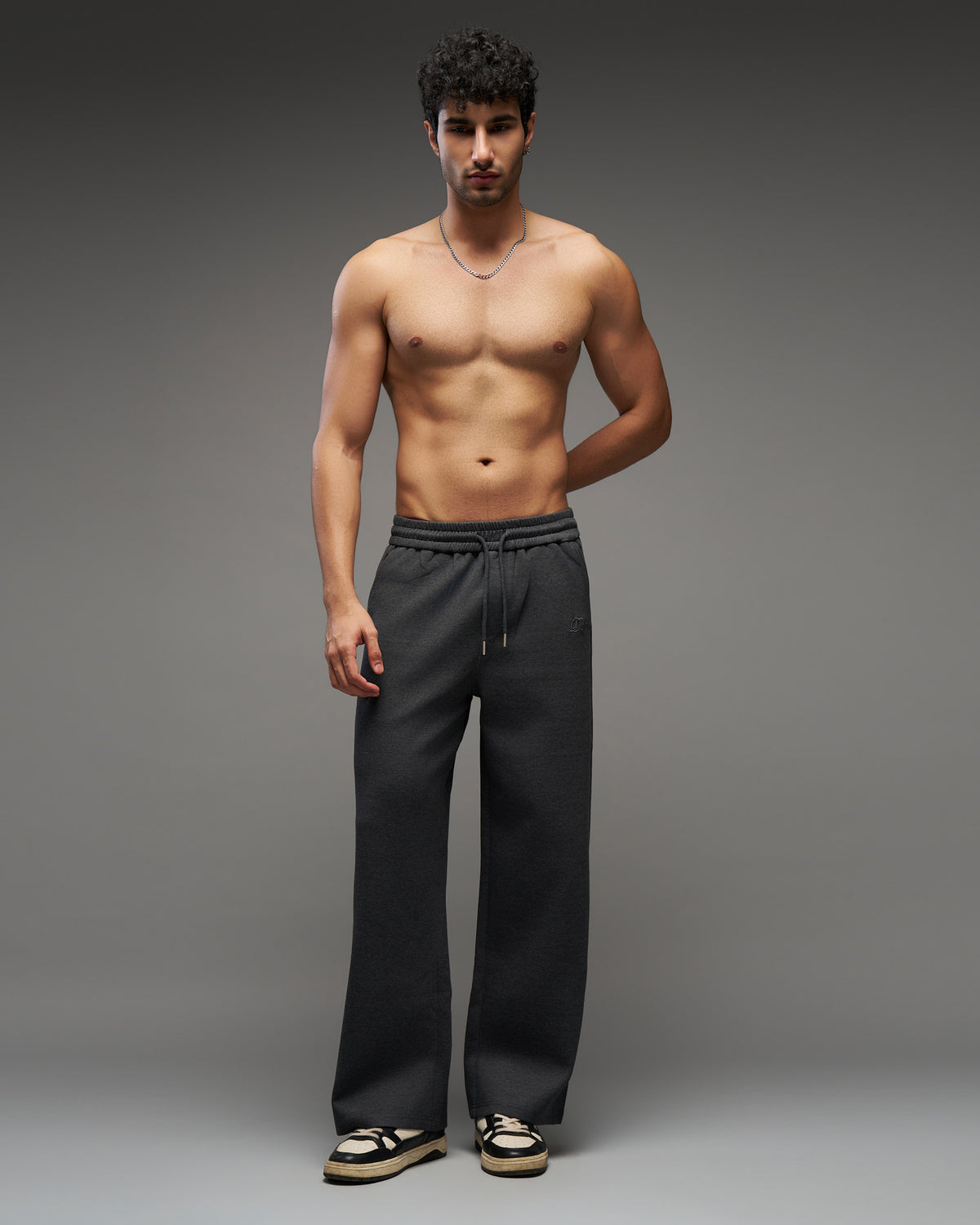 Dokarh Grey Relaxed Sweatpants-thumbmail-1