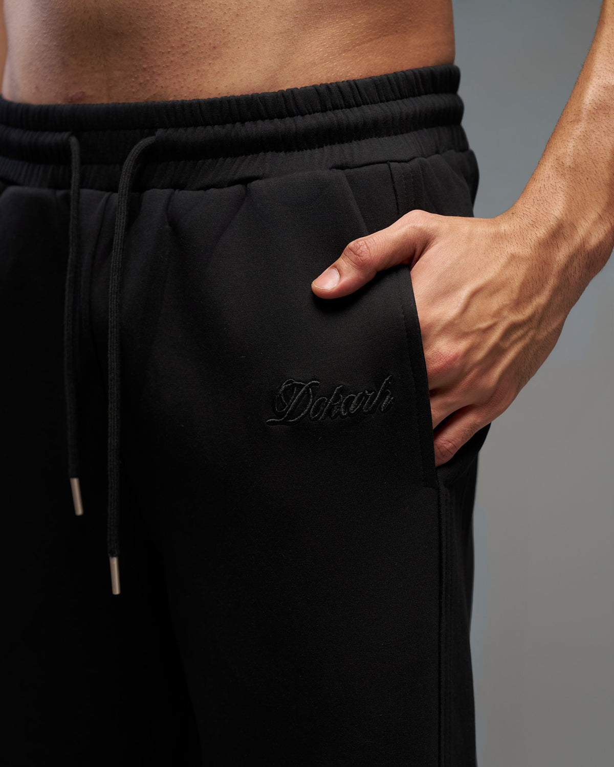 Dokarh Black Relaxed Sweatpants-thumbmail-6