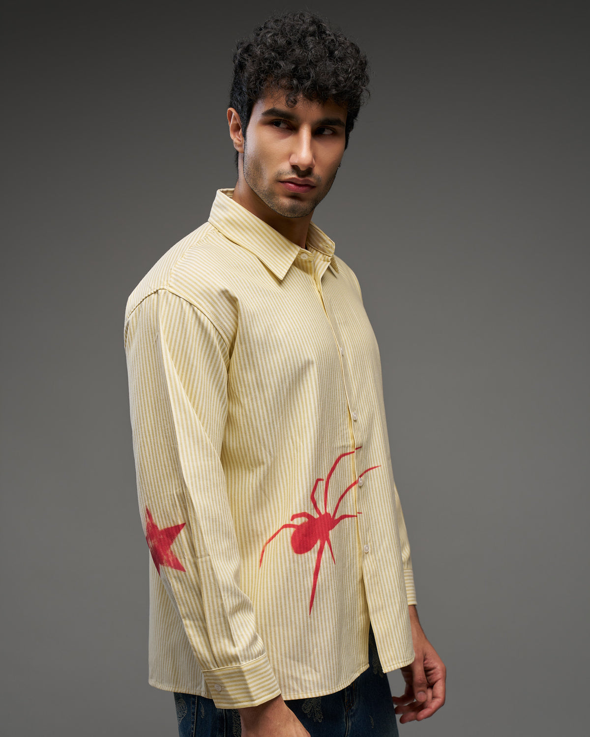 Yellow Spider Graphic Shirt-thumbmail-2