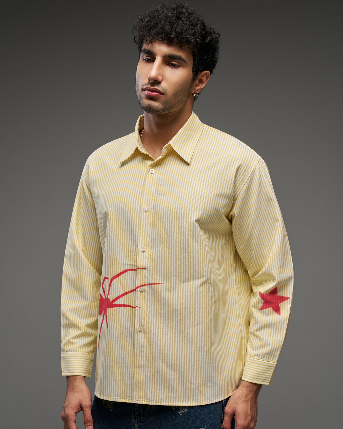 Yellow Spider Graphic Shirt-thumbmail-3