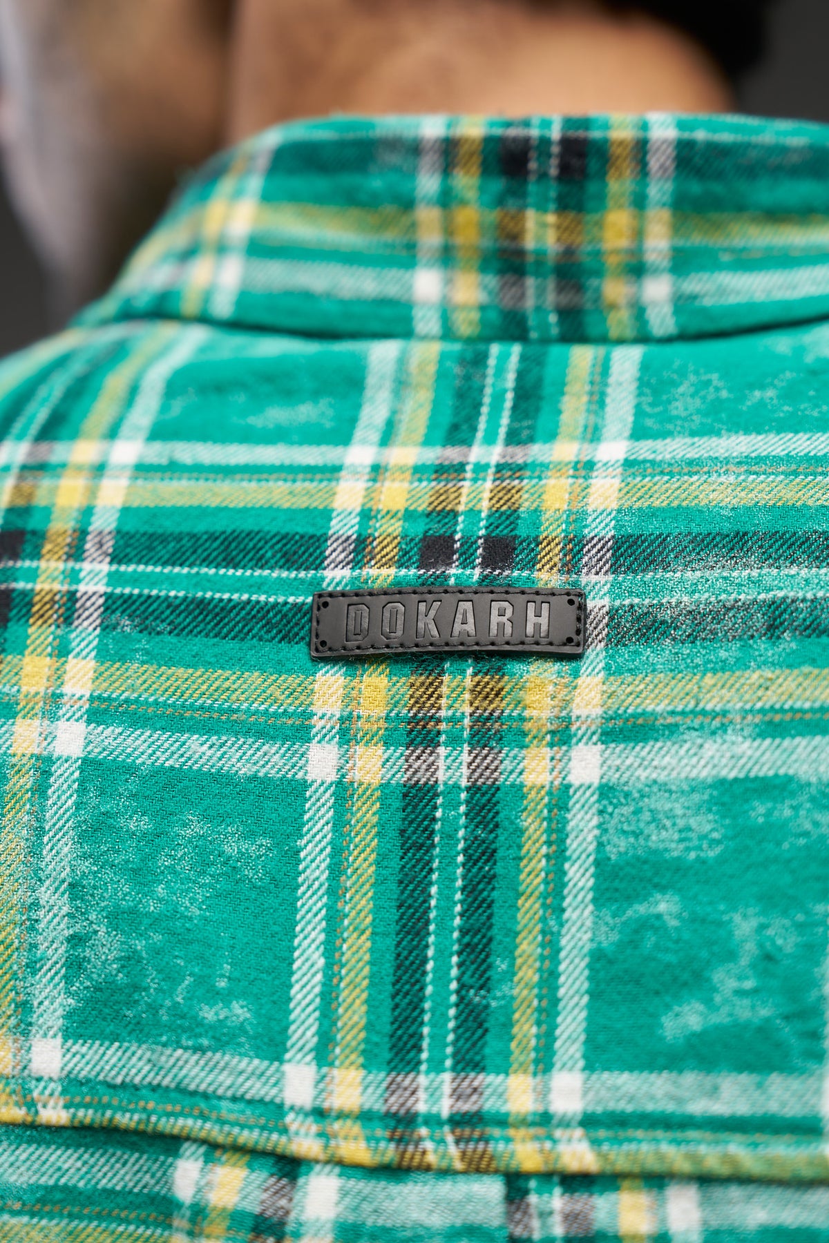 Emerald Distressed Check Shirt-thumbmail-4