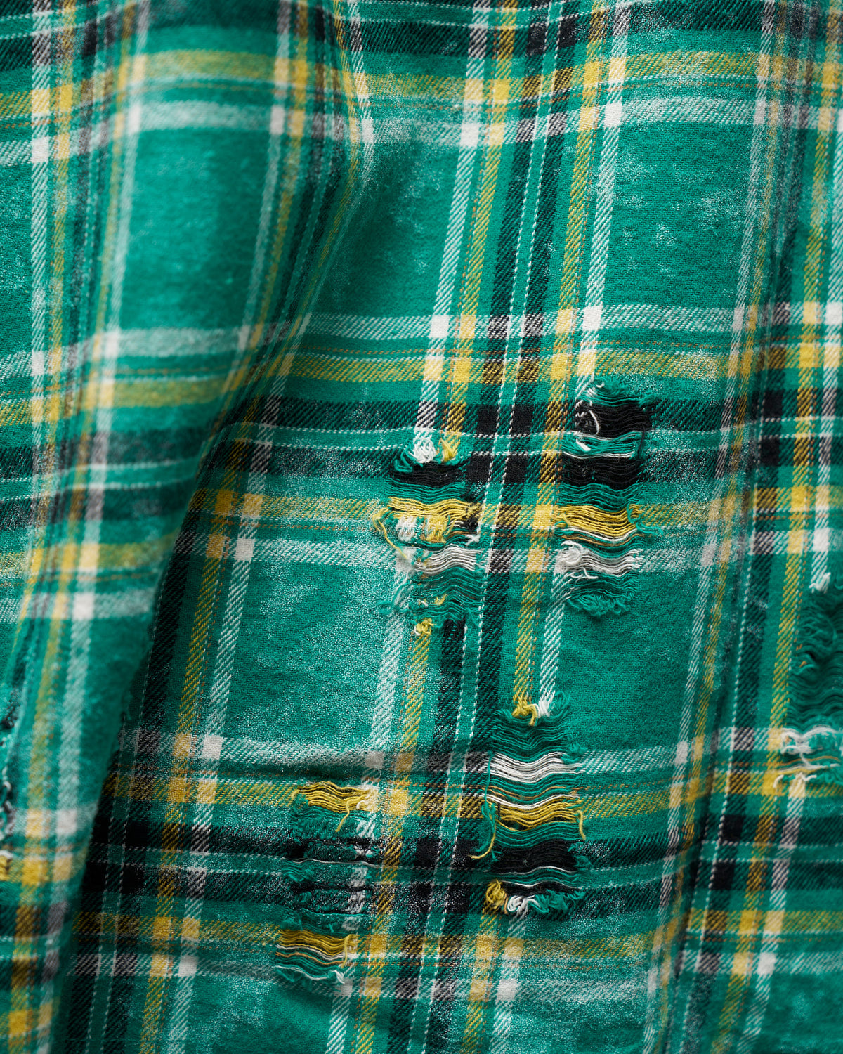 Emerald Distressed Check Shirt-thumbmail-5