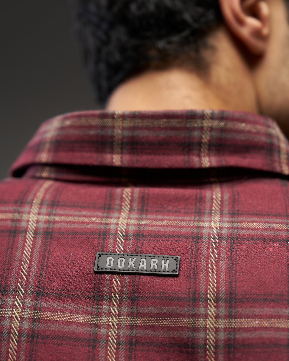 Spider Graphic Plaid Shirt-thumbmail-5