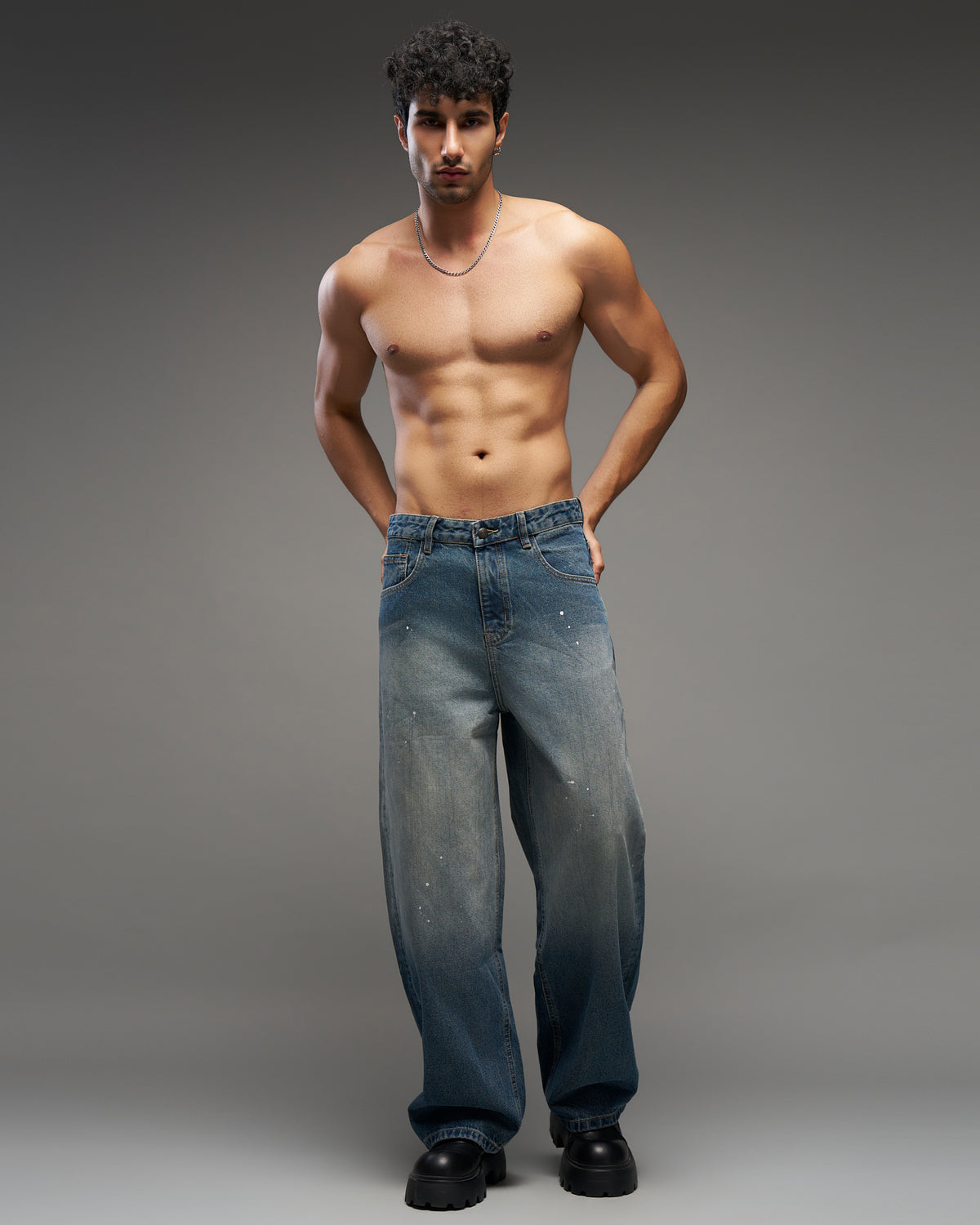 Paint Splatter Relaxed Jeans-thumbmail-1