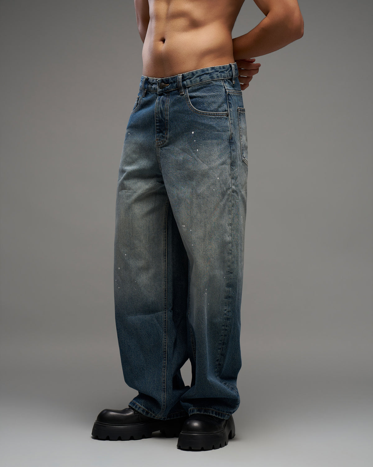 Paint Splatter Relaxed Jeans-thumbmail-3