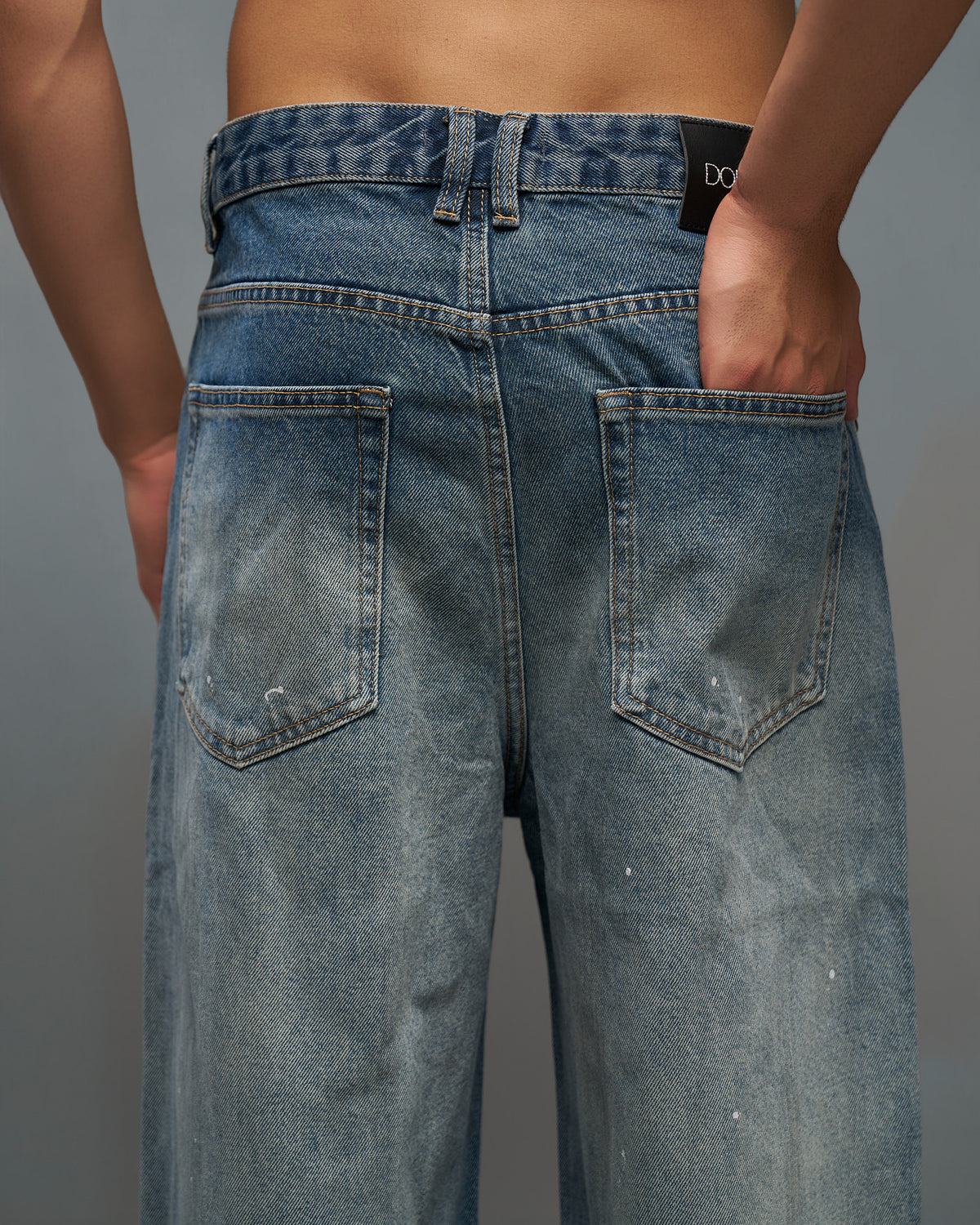 Paint Splatter Relaxed Jeans-thumbmail-5