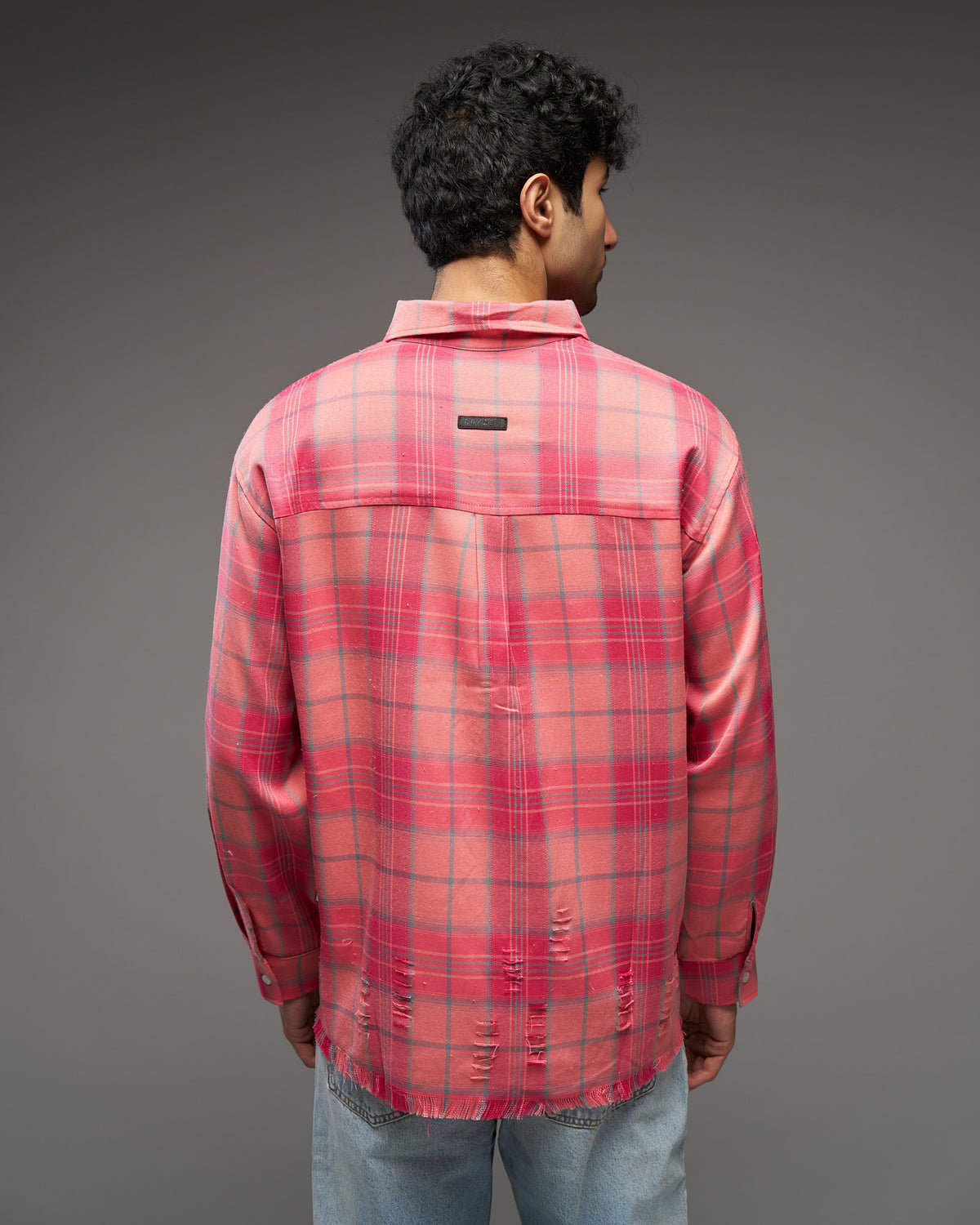 Distressed Pink Plaid Shirt-thumbmail-4