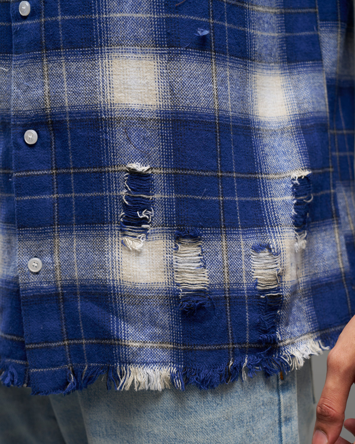 Distressed Blue Plaid Shirt-thumbmail-3