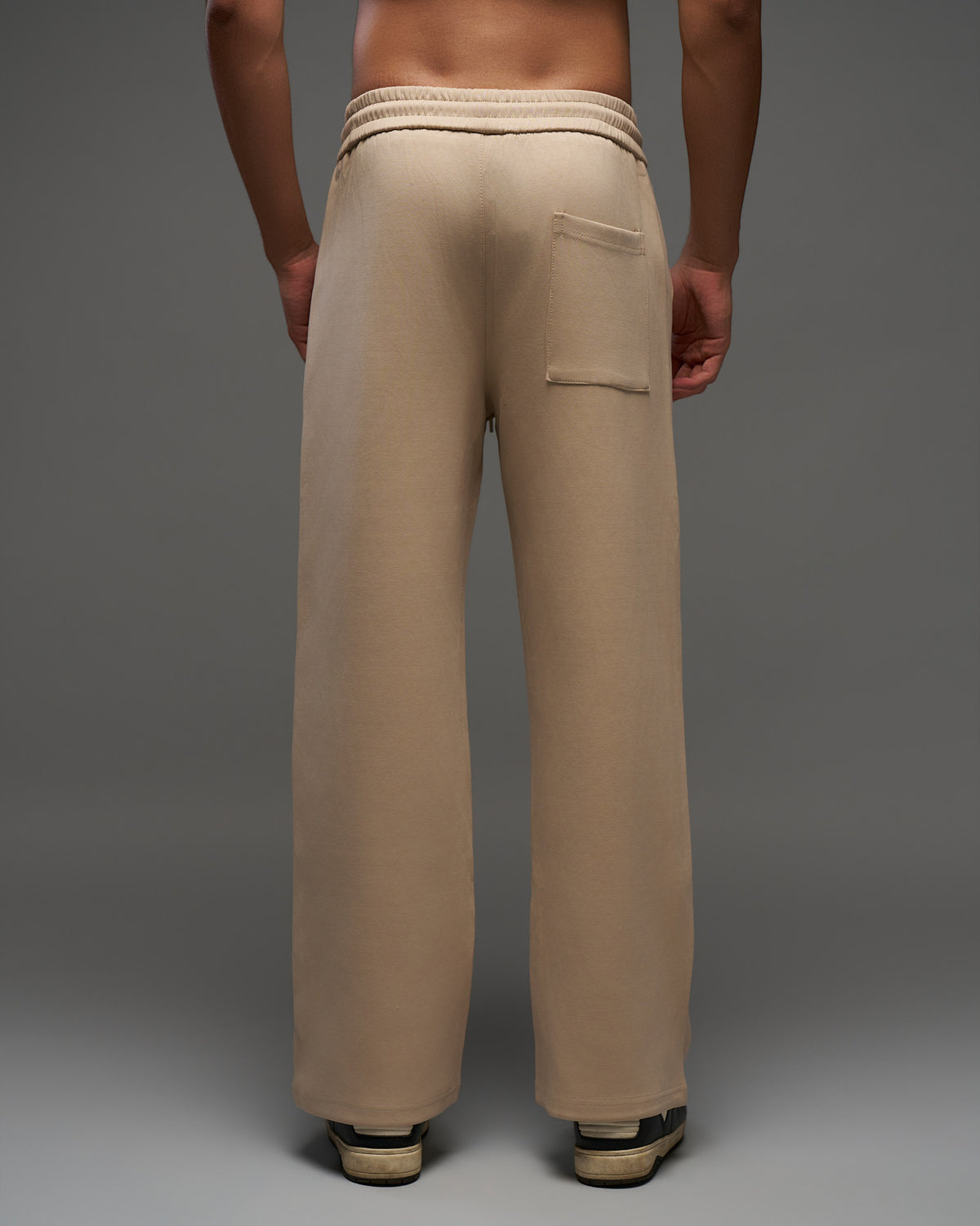 Dokarh Beige Relaxed Sweatpants-thumbmail-4