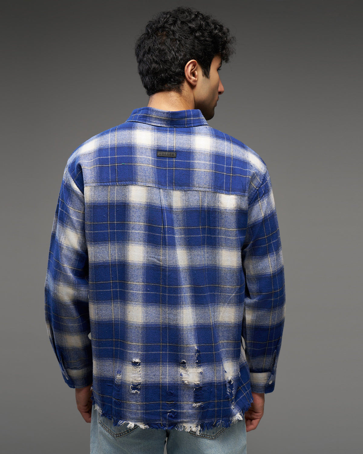 Distressed Blue Plaid Shirt-thumbmail-4